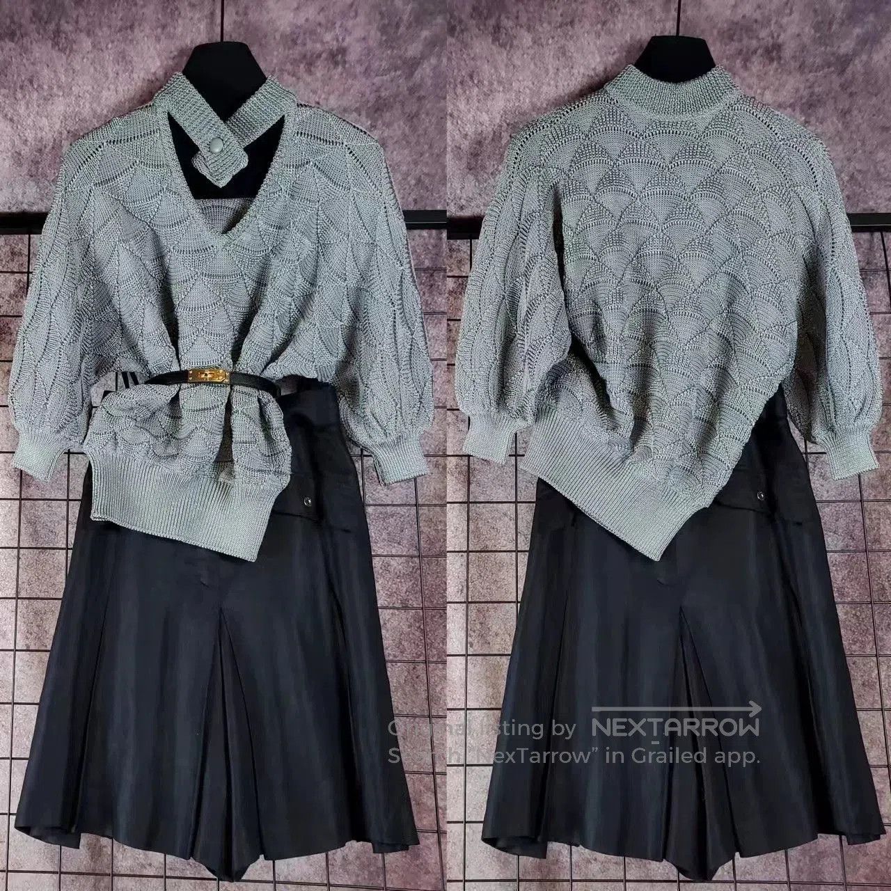 dior rare two-sided knitted sweater.