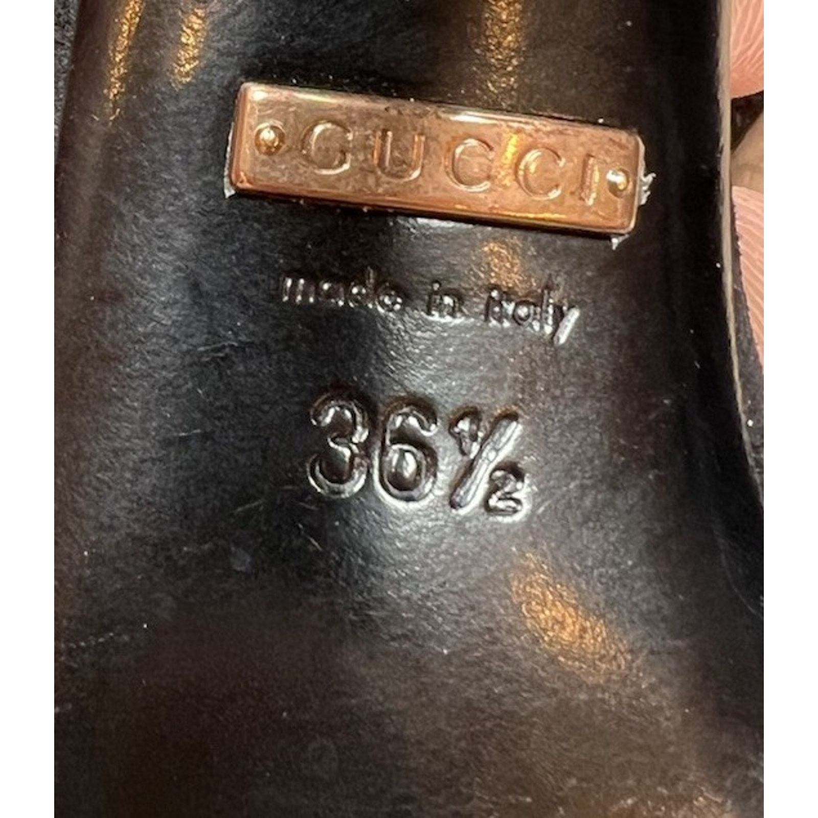 Gucci Size 6.5W - Gucci Black Suede Liberty Slingback Heels Size US 6.5 / IT 36.5 - 7 Thumbnail