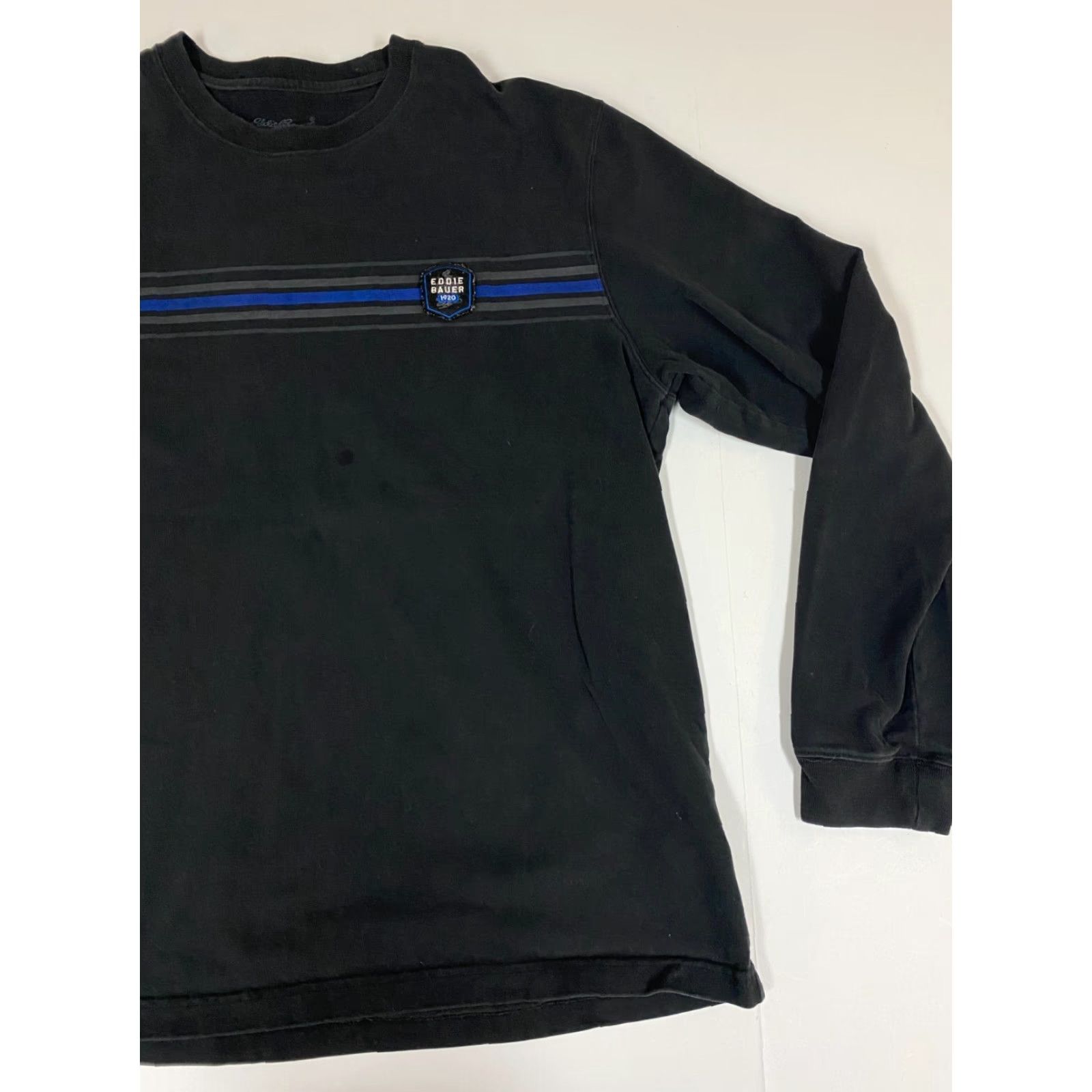 Eddie Bauer Eddie Bauer Shirt MEns Large Black Striped Beach California 1920 Crew Neck Long Sleeve Logo Cotton Spandex Size US L / EU 52-54 / 3 - 3 Thumbnail
