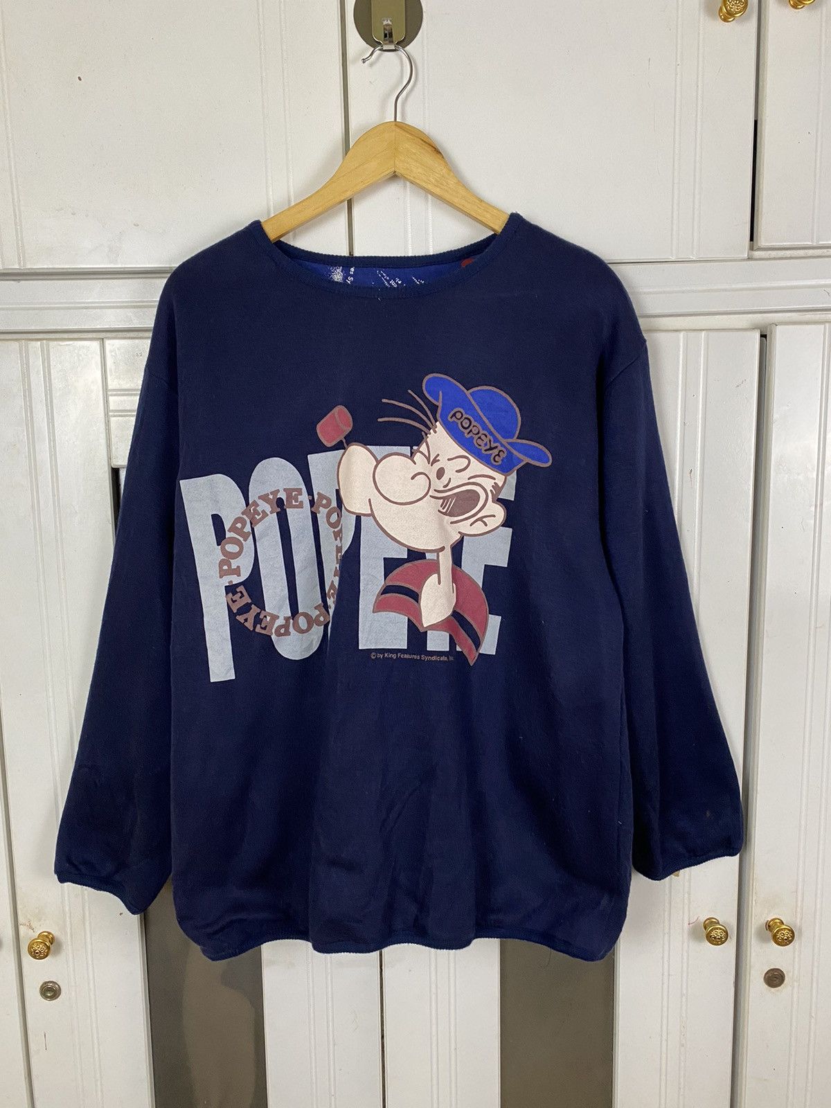image of Cartoon Network x Syndicate Vintage Popaye By Syndicate Inc in Blue, Men's (Size Large)