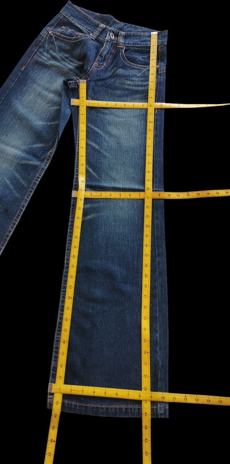 Japanese Brand Vintage Sweet Wide Leg Flared Denim Jeans Size US 27 - 7 Thumbnail