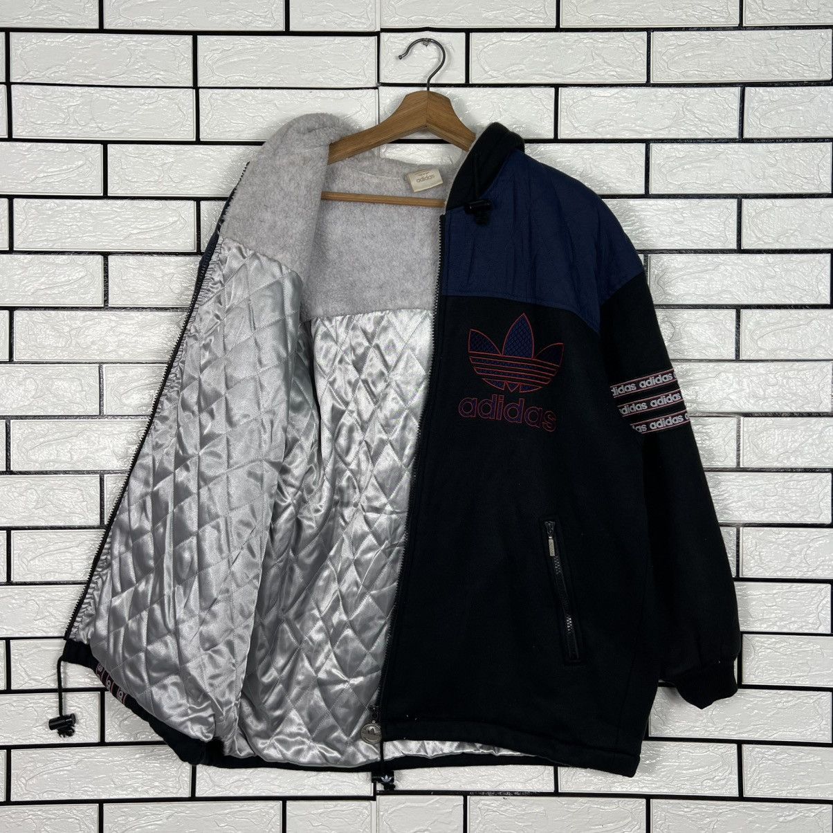 Adidas Vintage 90's ADIDAS Fleece Lined Hooded Jacket #4060-C184 Size US M / EU 48-50 / 2 - 9 Thumbnail