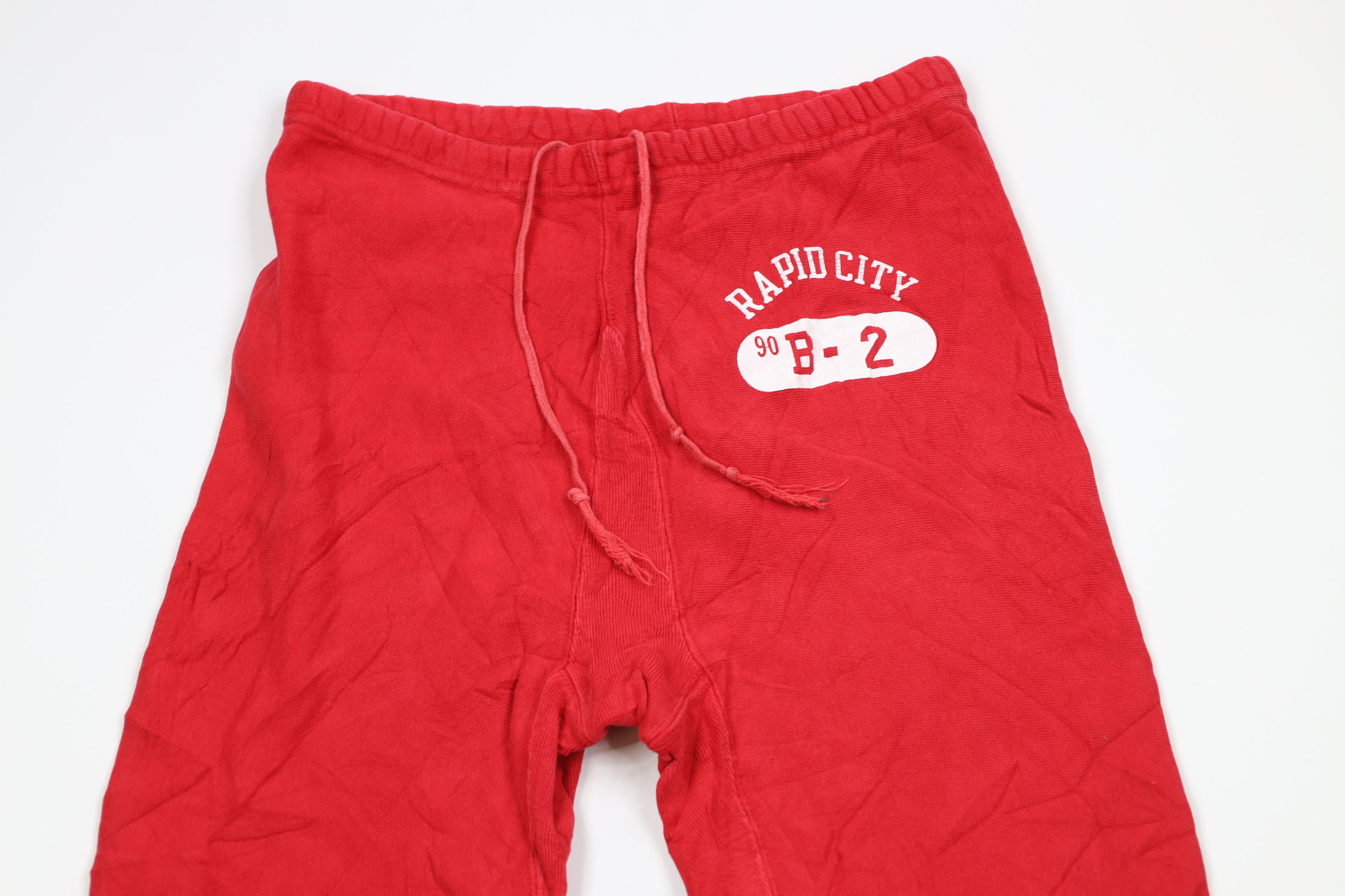 Champion Vintage 90s Champion Reverse Weave Gym Sweatpants Red USA Size US 34 / EU 50 - 2 Thumbnail