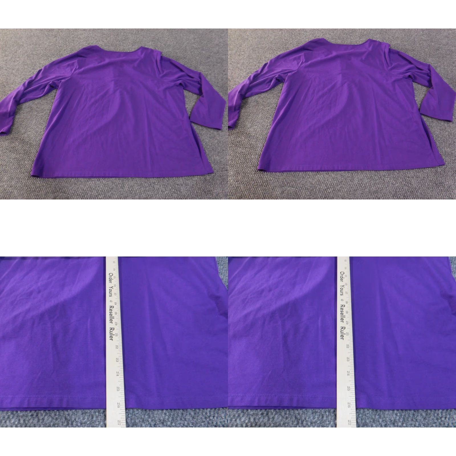 Ralph Lauren Lauren Ralph Lauren 3X Purple Cotton Knit Blouse Women Plus Size Long Sleeve Pullover Casual Stretch Size XXL / US 16-18 / IT 52-54 - 8 Thumbnail