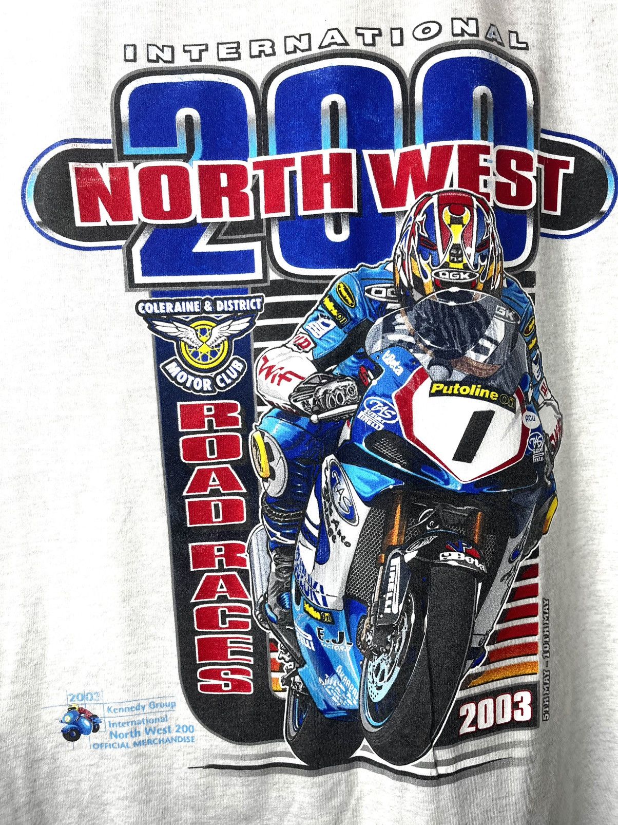 Vintage 2003 International North West 200 Racing T Shirt Size US XL / EU 56 / 4 - 3 Thumbnail