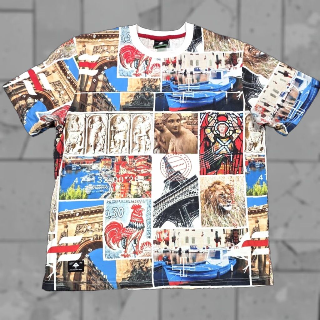 Gloverall VINTAGE LRG T Shirt Mens 2XL All Over Print Paris Art Collage Rare Shirt Size US XXL / EU 58 / 5 - 1 Thumbnail