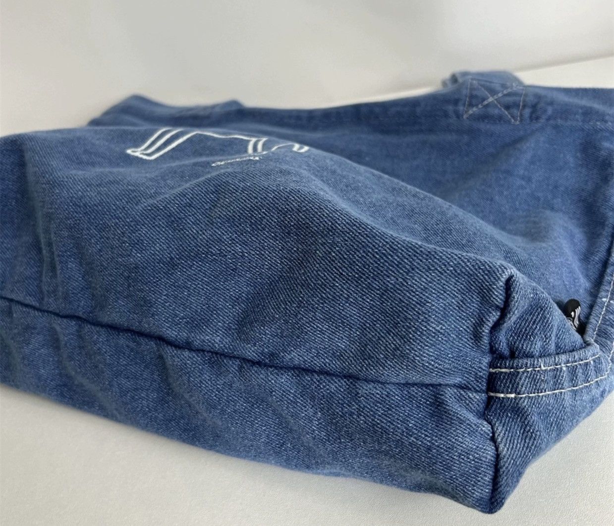 Japanese Brand Outdoor y2k washed doggy denim tote bag aesthetic Size ONE SIZE - 4 Thumbnail