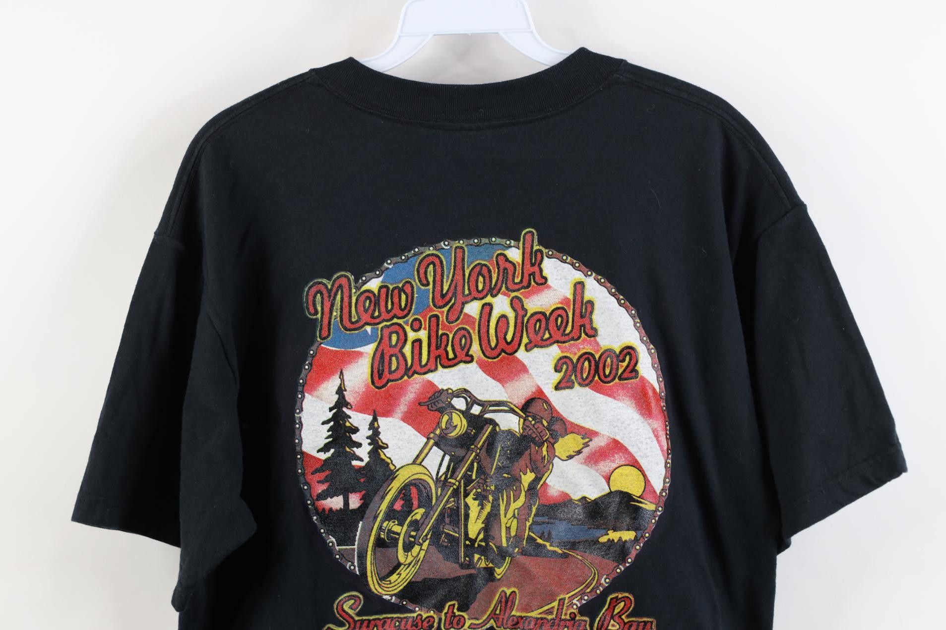 Vintage Vintage Y2K New York Bike Week Motorcycle Pine Grove T-Shirt Size US L / EU 52-54 / 3 - 12 Thumbnail
