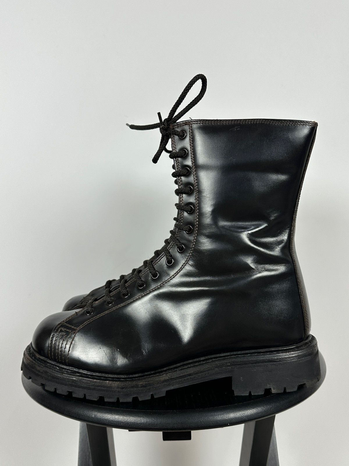 Vintage Vintage Italy Army Paratrooper Combat Brown Leather Boots Size US 8 / EU 41 - 4 Thumbnail