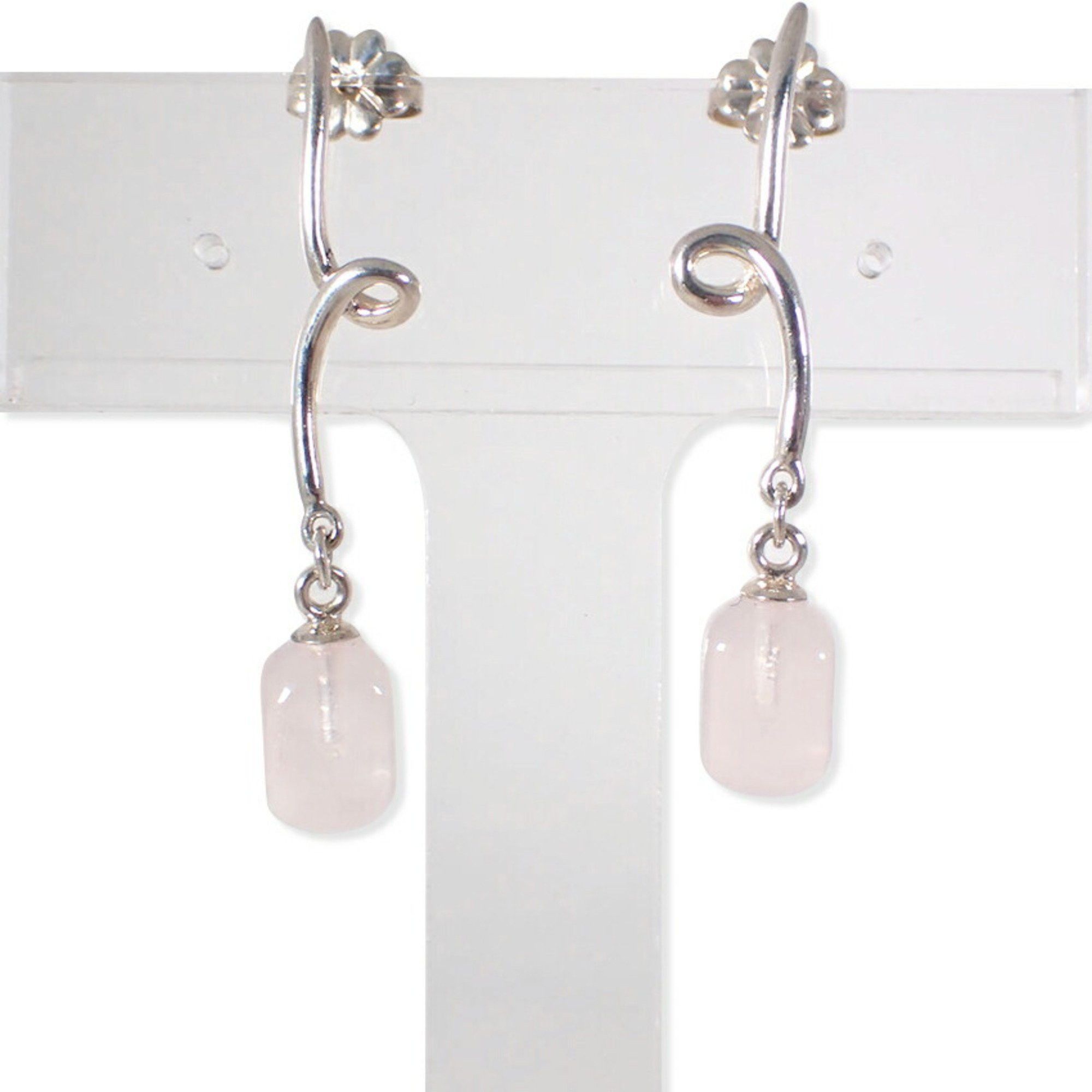Tiffany & Co. Tiffany SV925 Rose Quartz Earrings Size ONE SIZE - 1 Thumbnail