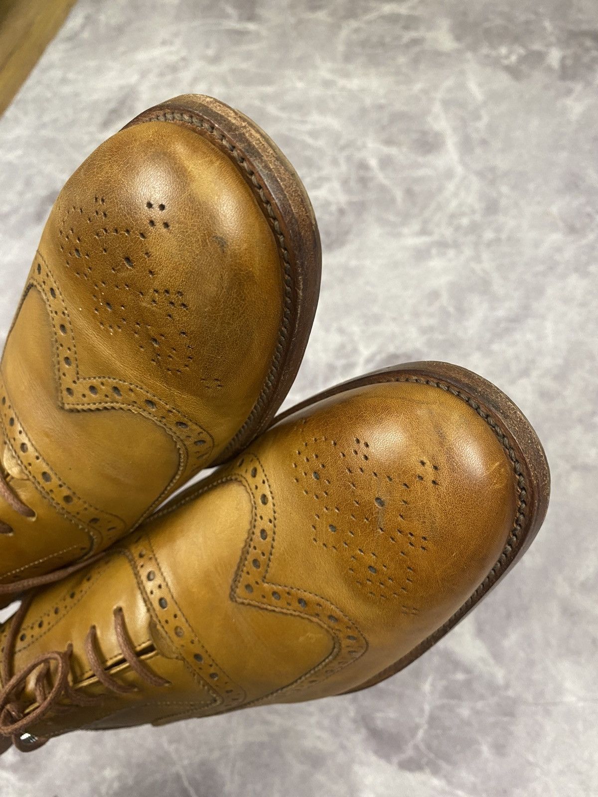 Grenson Grenson Dylan Wing Tip Oxford Brogue Leather Shoes Size: 46 Size US 13 / EU 46 - 8 Thumbnail
