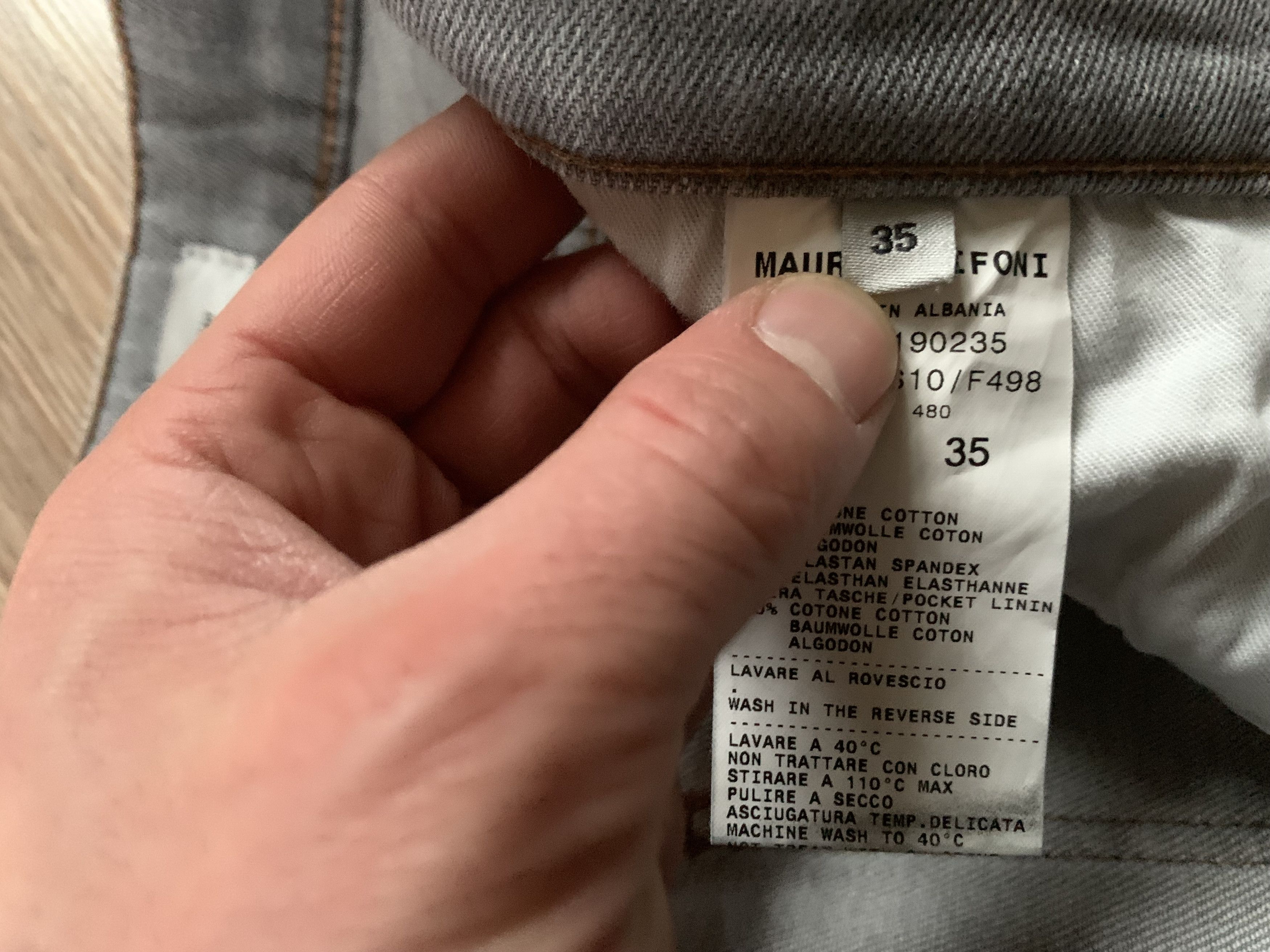 Grifoni Mauro Grifoni Pier Wax Grey Jeans Size US 35 - 9 Thumbnail