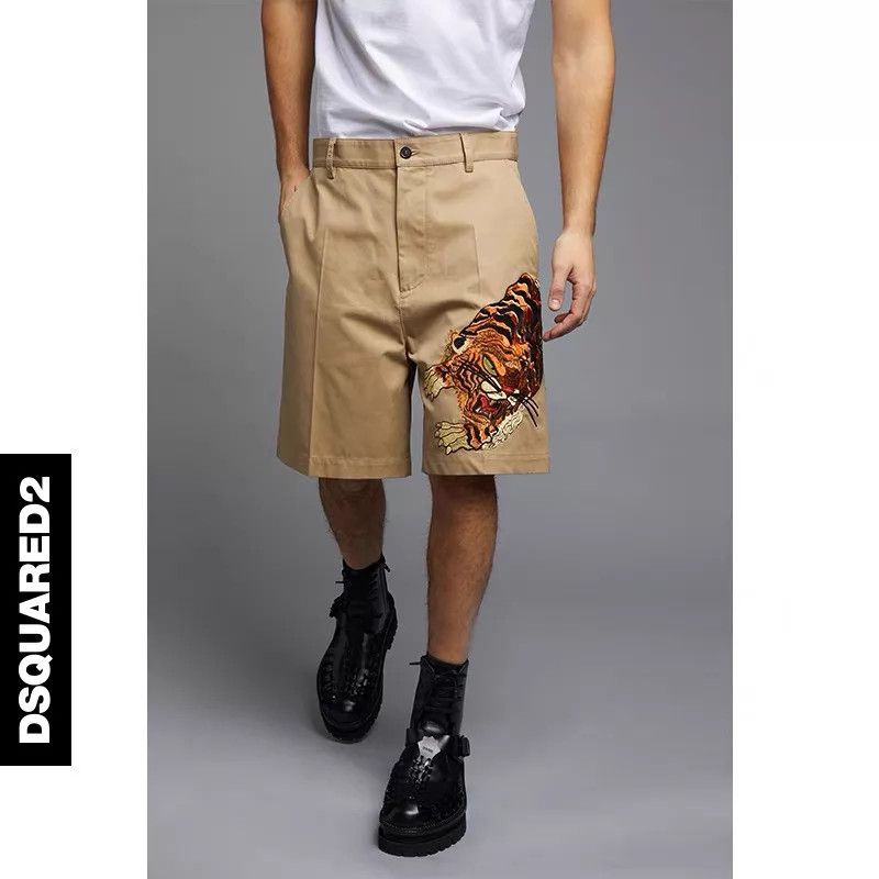 Dsquared2 Dsquared2 D2 Tiger Embroidered Tailored Khaki Short 44 Size US 28 / EU 44 - 1 Thumbnail