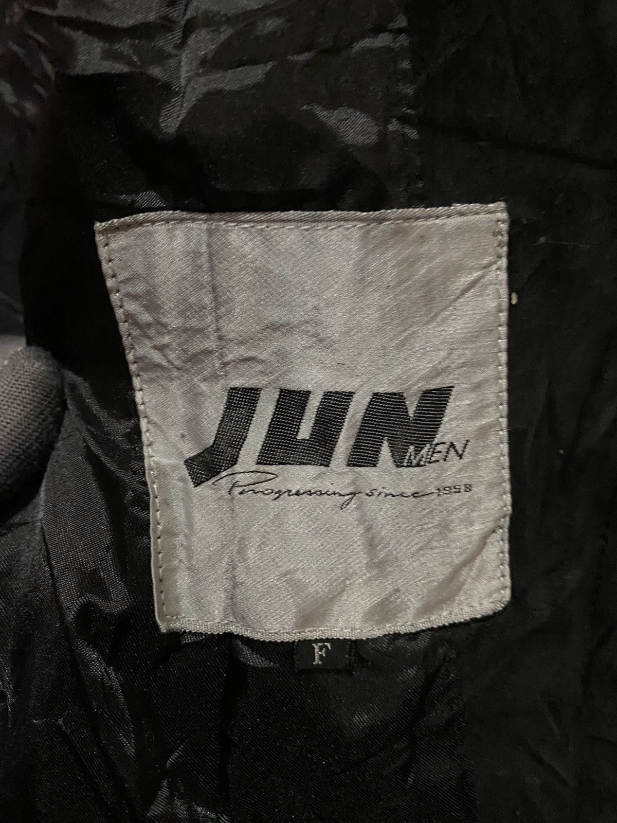JUN MEN Vintage JUN MEN Crushed Velvet Style Black Jacket Japan Size US L / EU 52-54 / 3 - 8 Thumbnail