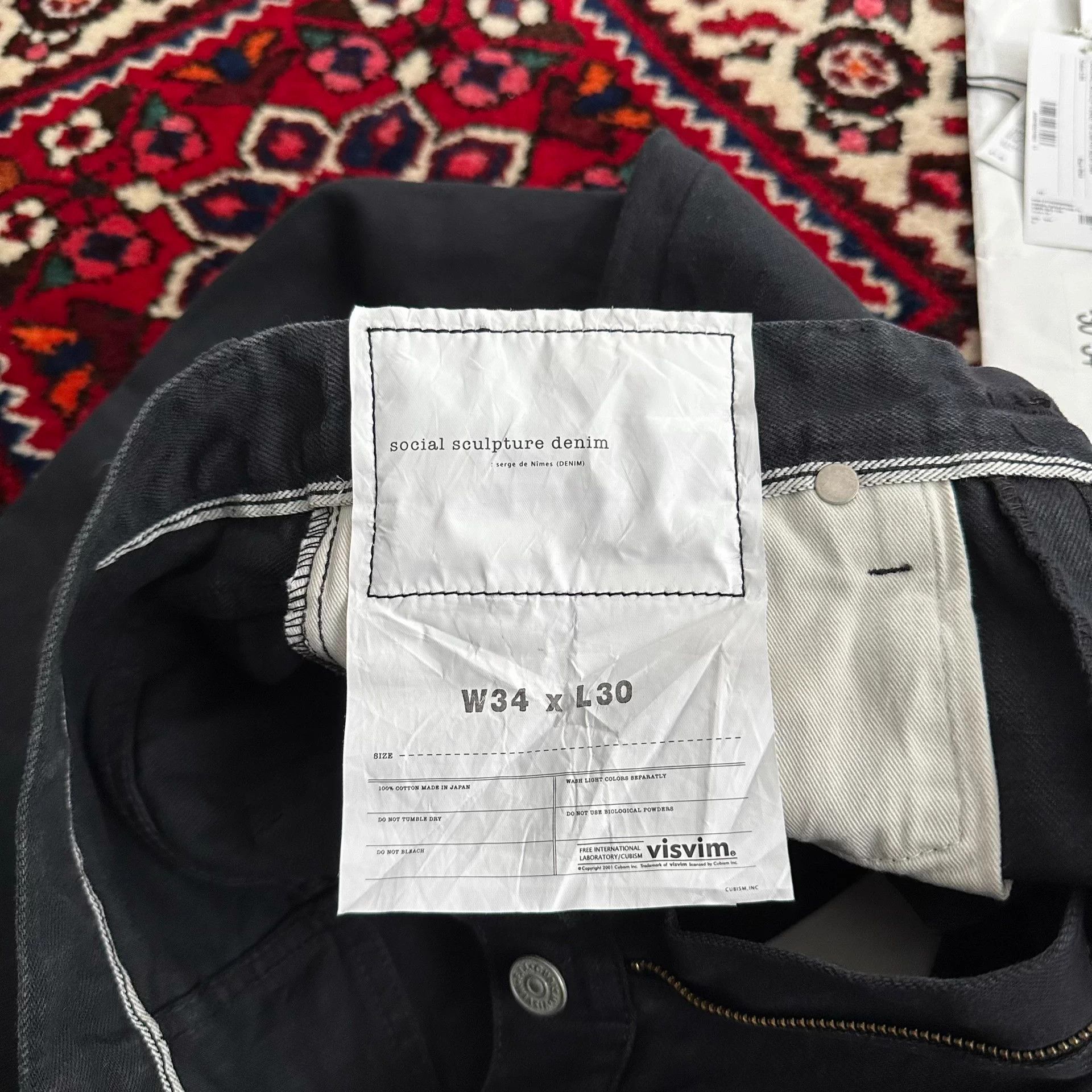 Visvim visvim 24aw 03 cmyk black journeyman mud wide w34l30 Size US 34 / EU 50 - 7 Thumbnail