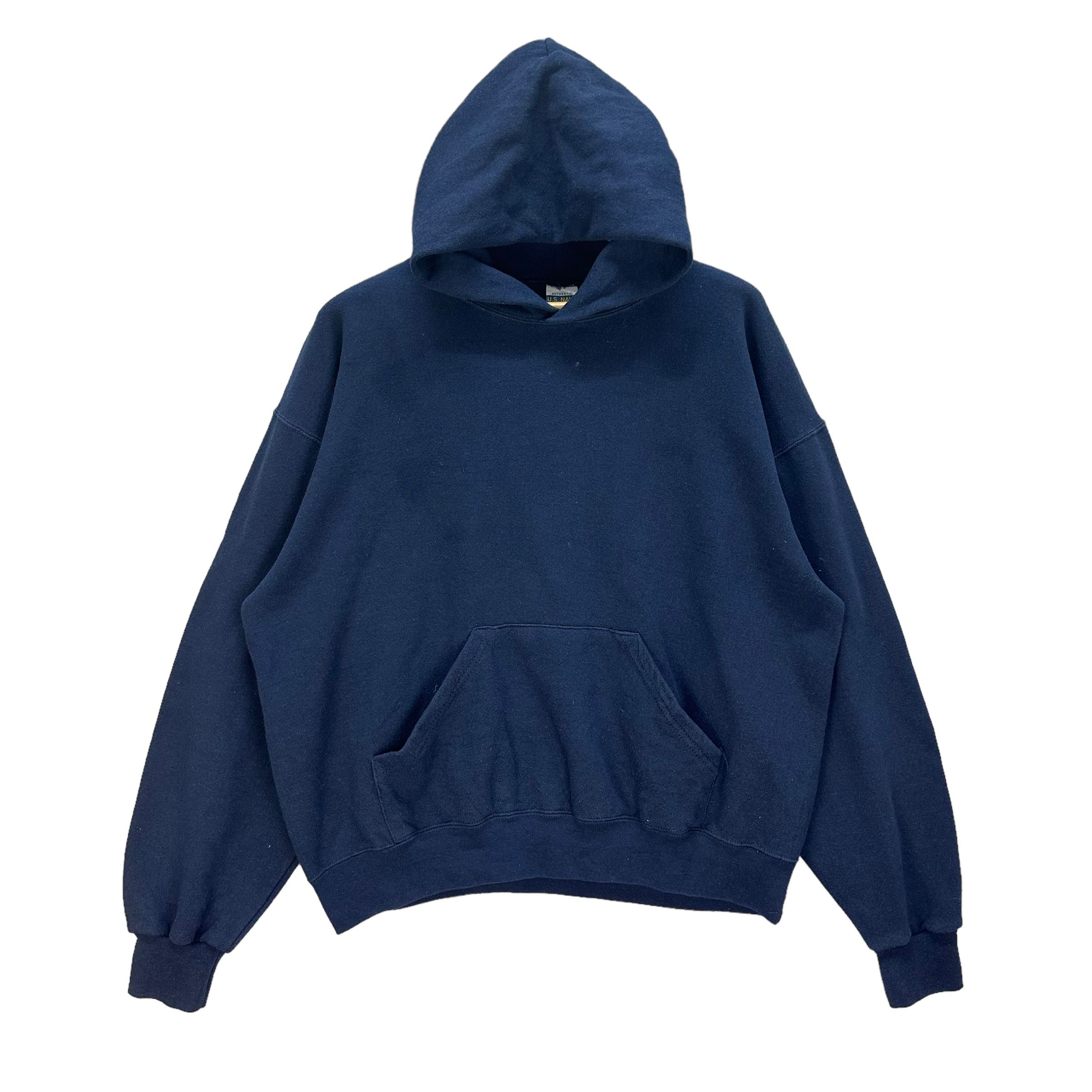 image of Made In USA x Vintage Plain Hoodies Us Navy Mj Soffe 8186-210, Men's (Size Medium)