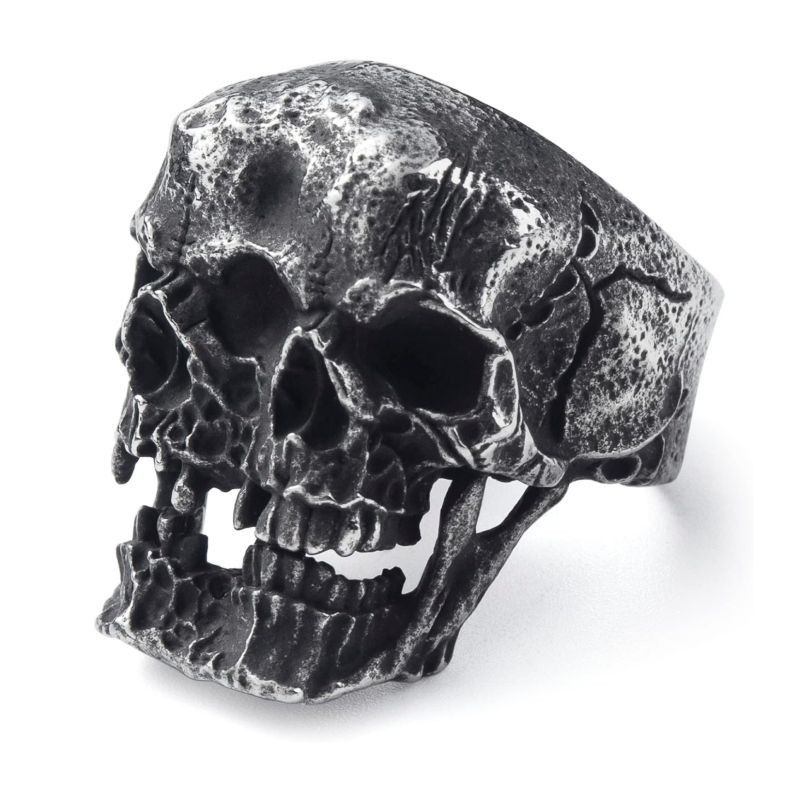 Jewelry Skull Design Jewelry Rings Open Size Chrome Ring (Size 7-13) Size ONE SIZE - 1 Thumbnail
