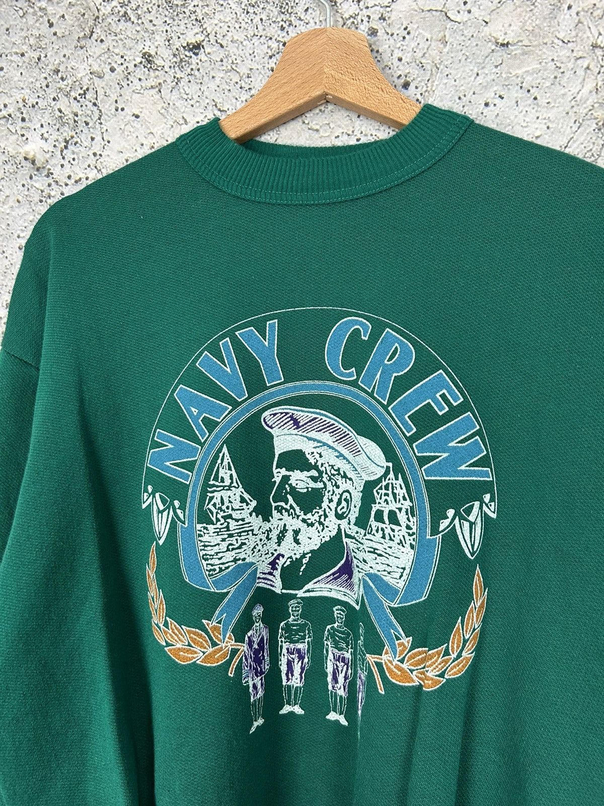 Other Vintage Navy Crew Military Green Crewneck 90s USA Size US S / EU 44-46 / 1 - 3 Thumbnail