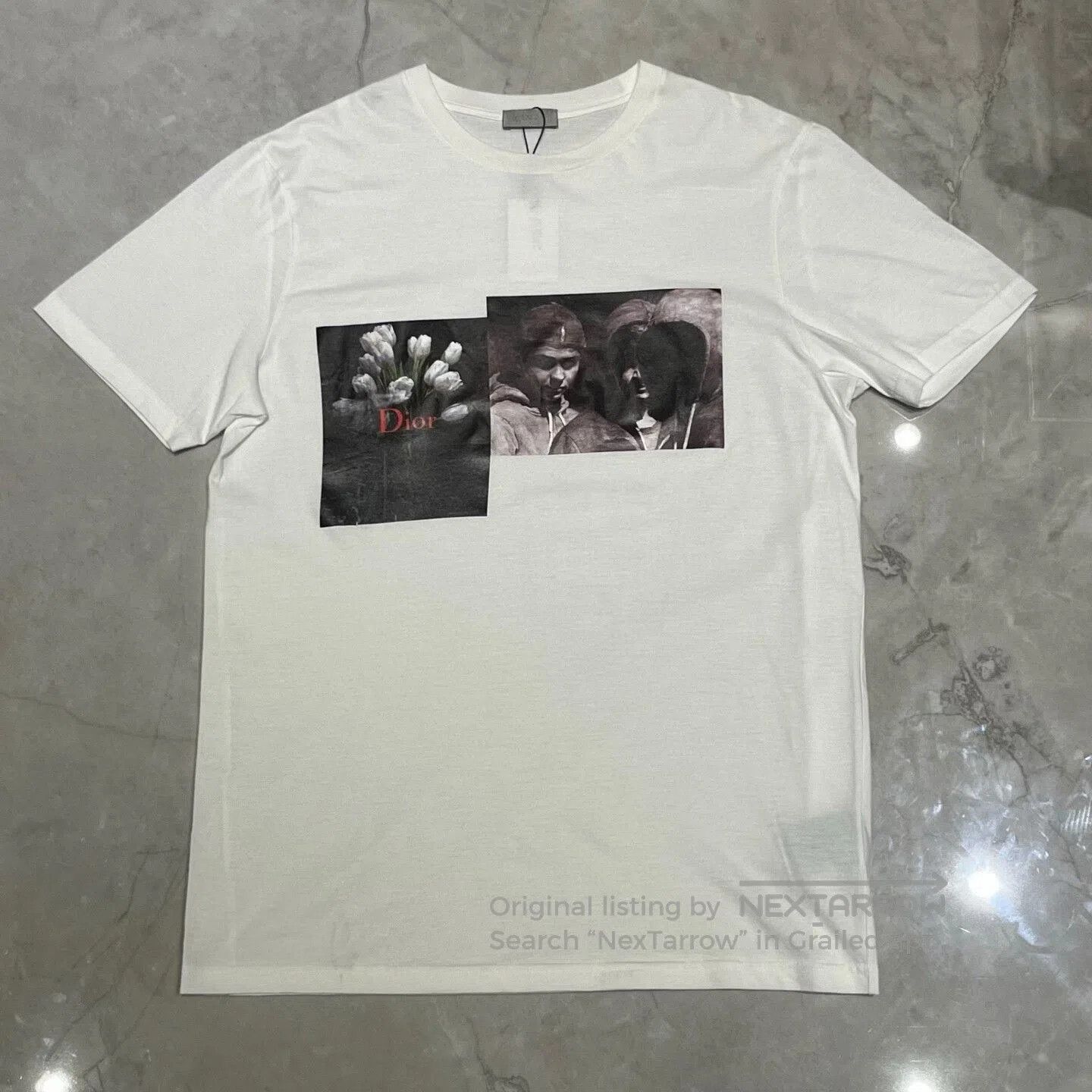 Dior classic white floral print t-shirt. Size US M / EU 48-50 / 2 - 1 Thumbnail
