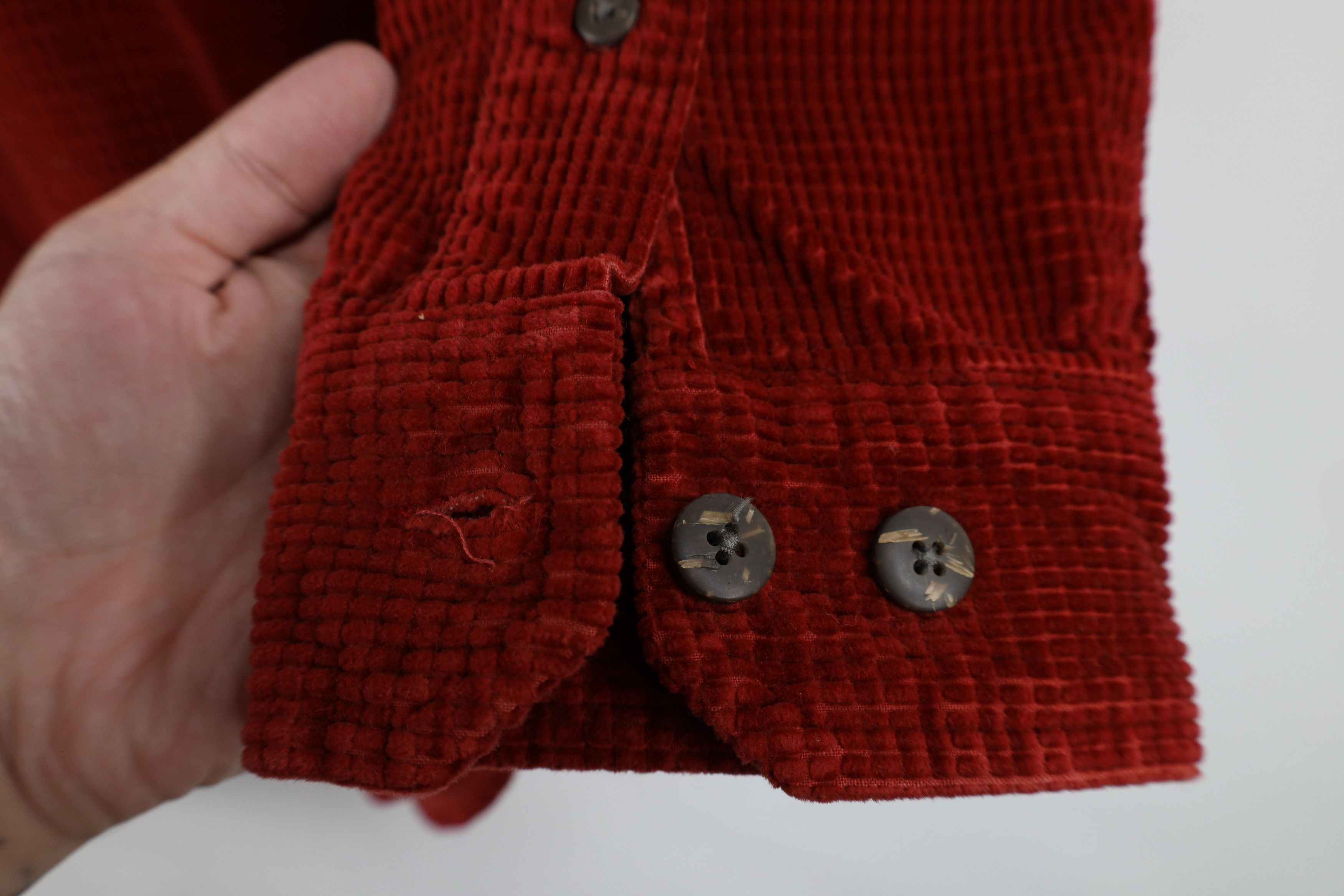 Vintage Vintage 90s Streetwear Heavyweight Corduroy Button Shirt Size US L / EU 52-54 / 3 - 5 Thumbnail