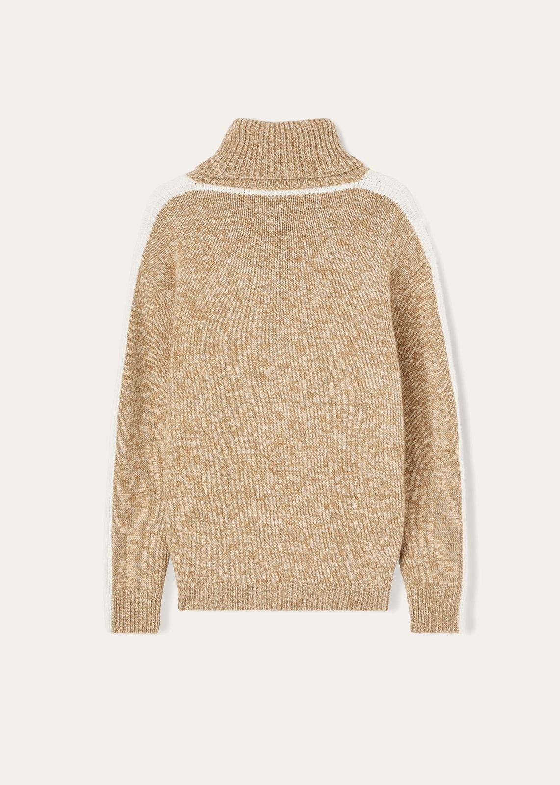 Loro Piana o1srvl11e0825 FAN1704 Turtleneck Sweater in Beige Size L / US 10 / IT 46 - 2 Thumbnail