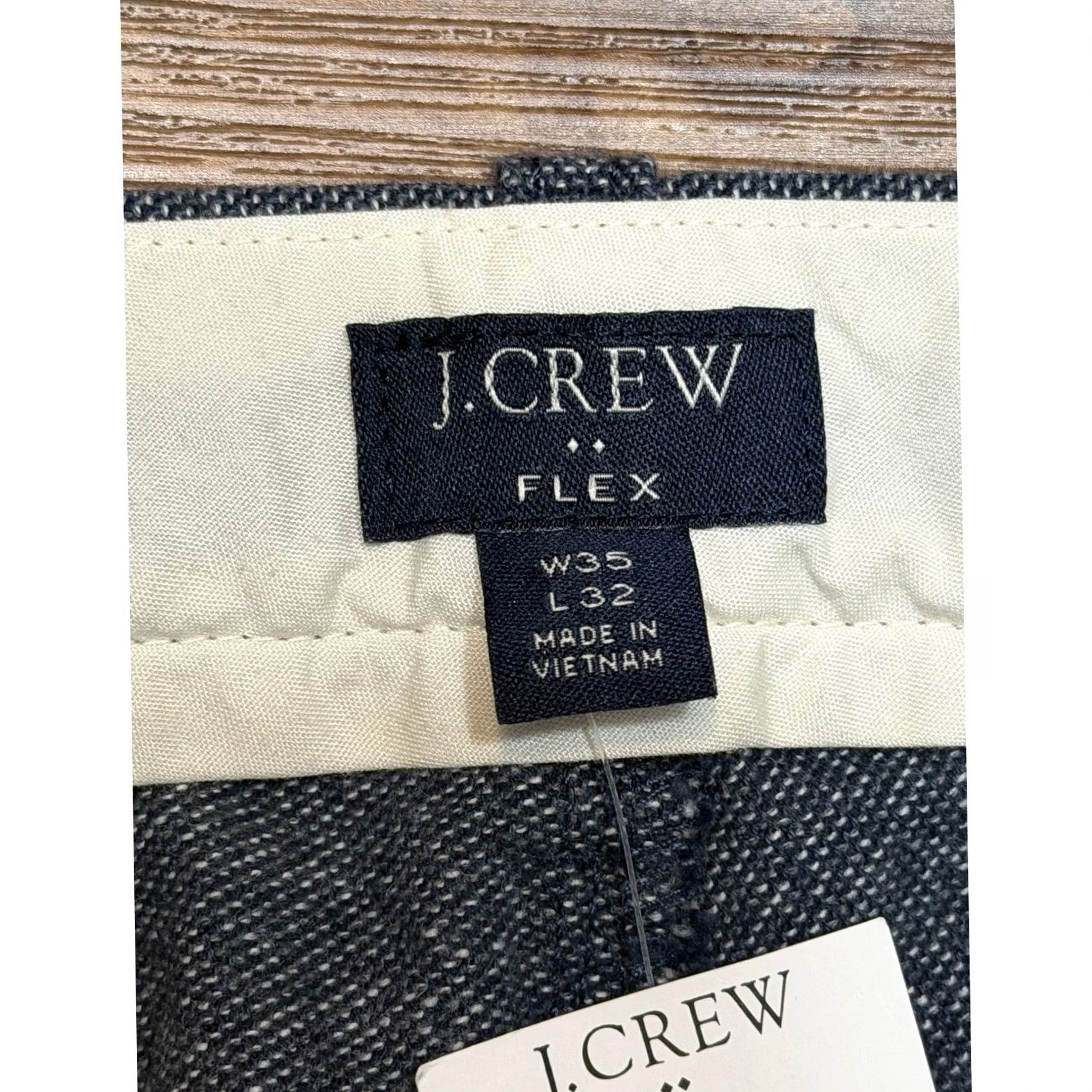 J.Crew J.Crew Flex Slim Fit Chinos Blue Textured Cotton Stretch Pants Mens Sz 35x29 Size US 35 - 5 Thumbnail