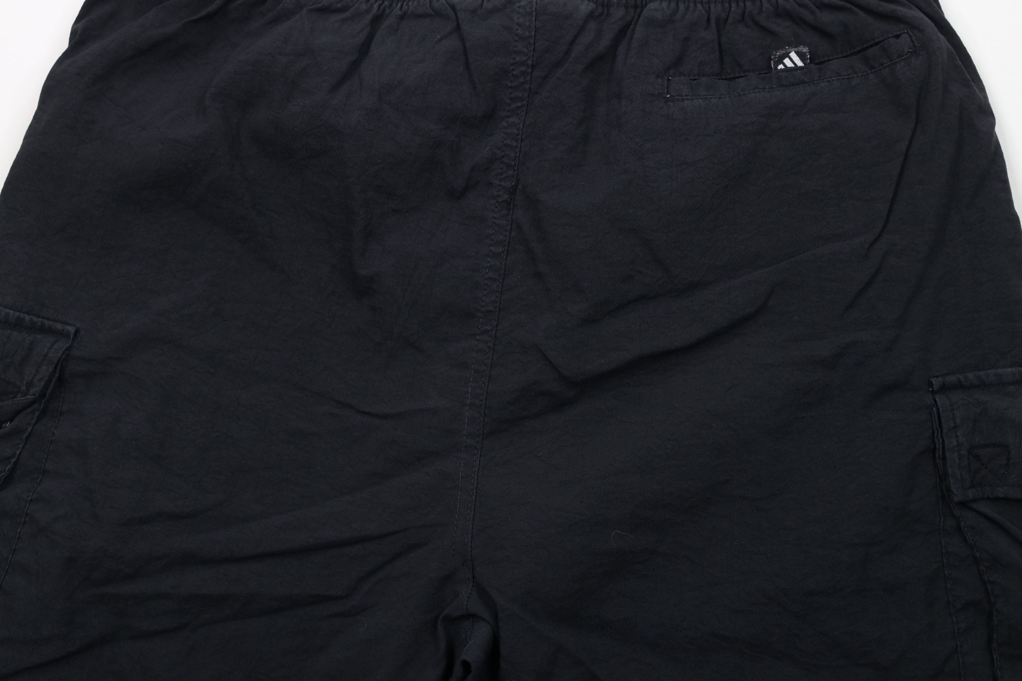Adidas Vintage 90s Adidas Striped Cargo Shorts Black Polyester Size US 36 / EU 52 - 12 Thumbnail