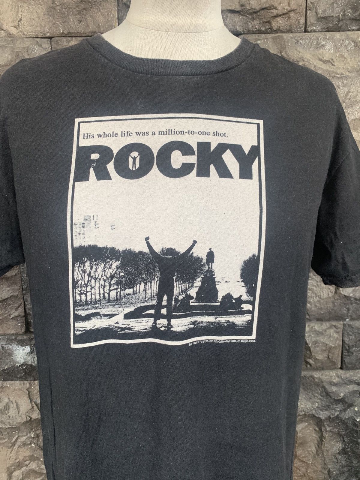 Vintage Vintage Rocky Movie / Sport Drama Sylvester Stallone T shirt Size US M / EU 48-50 / 2 - 2 Thumbnail