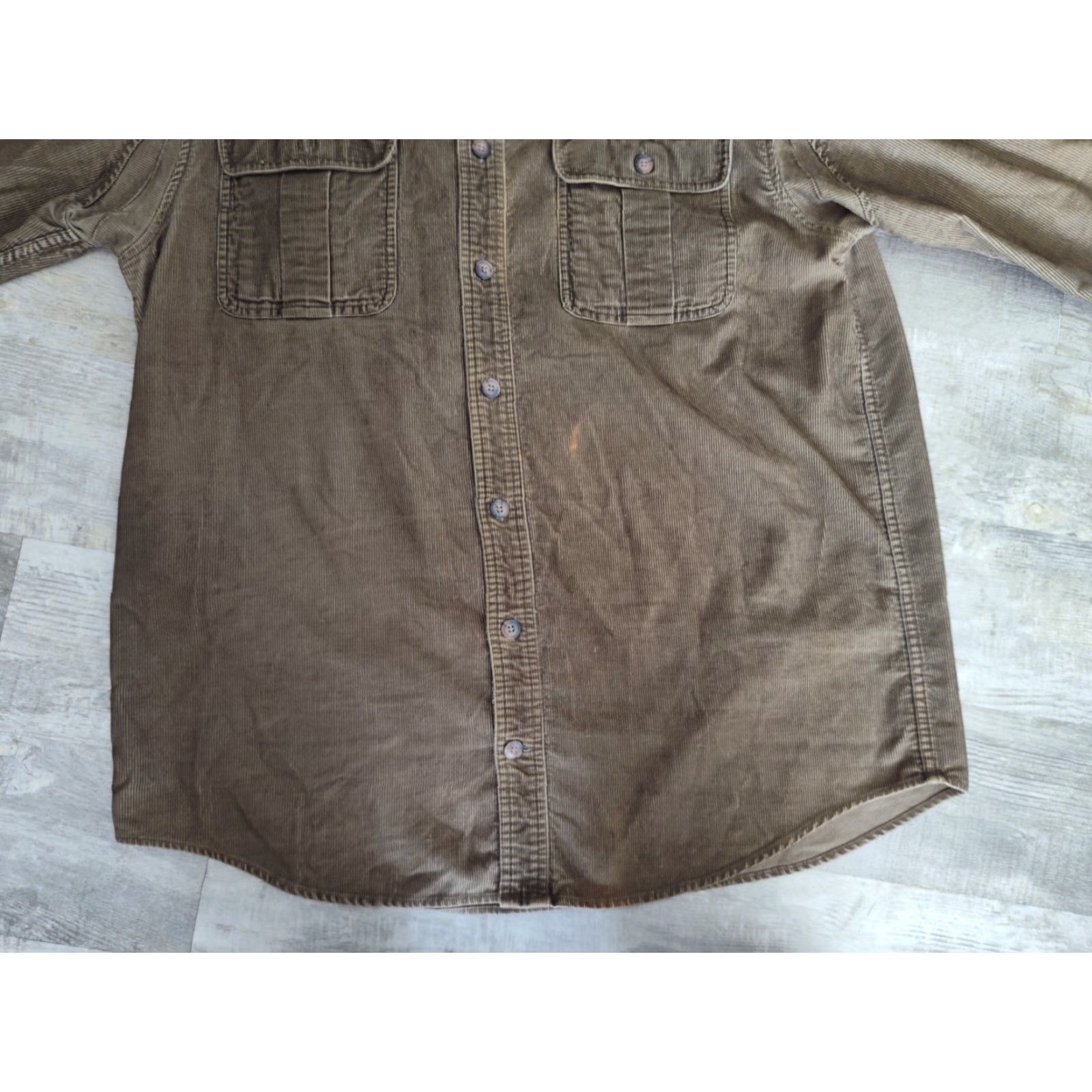 CO Duluth Corduroy Button Up Shirt Mens Large Tall Long Sleeve Vintage Brown Cotton Heavyweight Pockets 90s Workwear 90s Mens Size US L / EU 52-54 / 3 - 7 Thumbnail