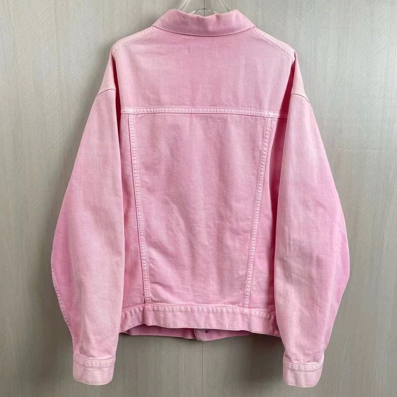 Balenciaga Balenciaga size 36 Embroidered LOGO pink washed denim jack Size US XS / EU 42 / 0 - 3 Thumbnail