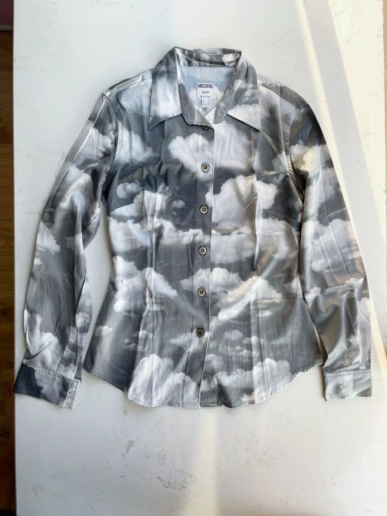 Moschino Moschino Cloud Print Button-Up Shirt-dmc Size US M / EU 48-50 / 2 - 1 Thumbnail