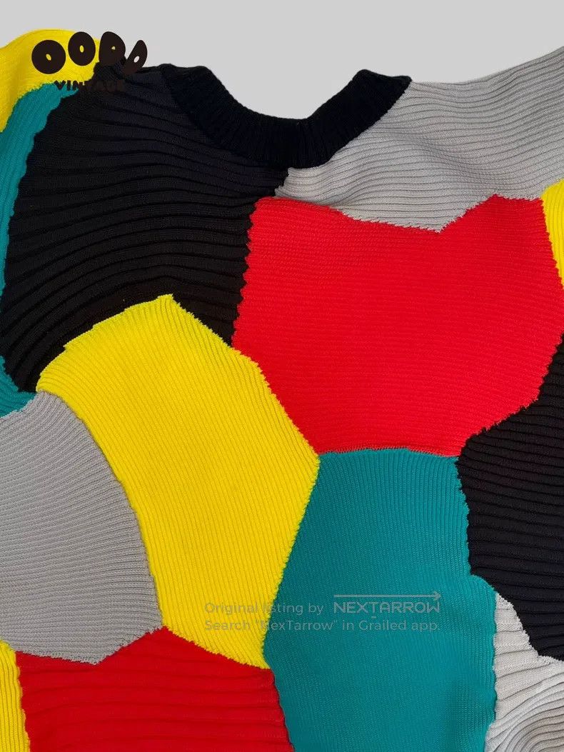 Issey Miyake Issey Miyake Multi Color Rib Ruffle Knit Top Size M / US 6-8 / IT 42-44 - 7 Thumbnail