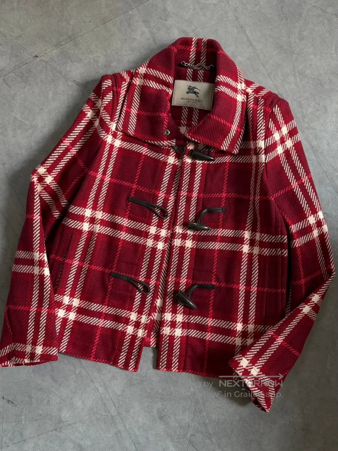 Burberry Burberry Vintage Bordeaux Check Wool Coat. Size M / US 6-8 / IT 42-44 - 3 Thumbnail
