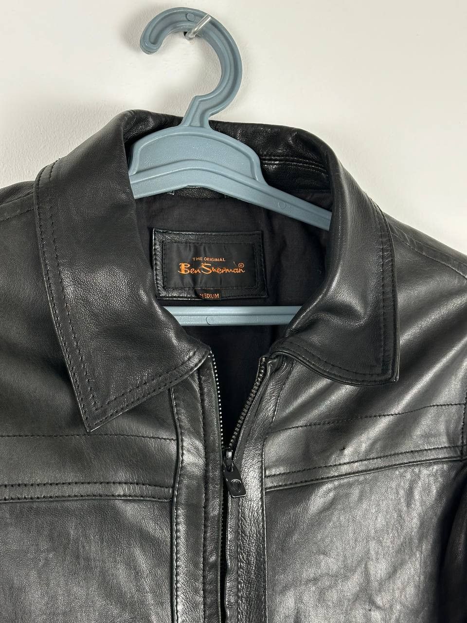 Ben Sherman Ben Sherman Black Leather Trucker Jacket Vintage Size US M / EU 48-50 / 2 - 6 Thumbnail