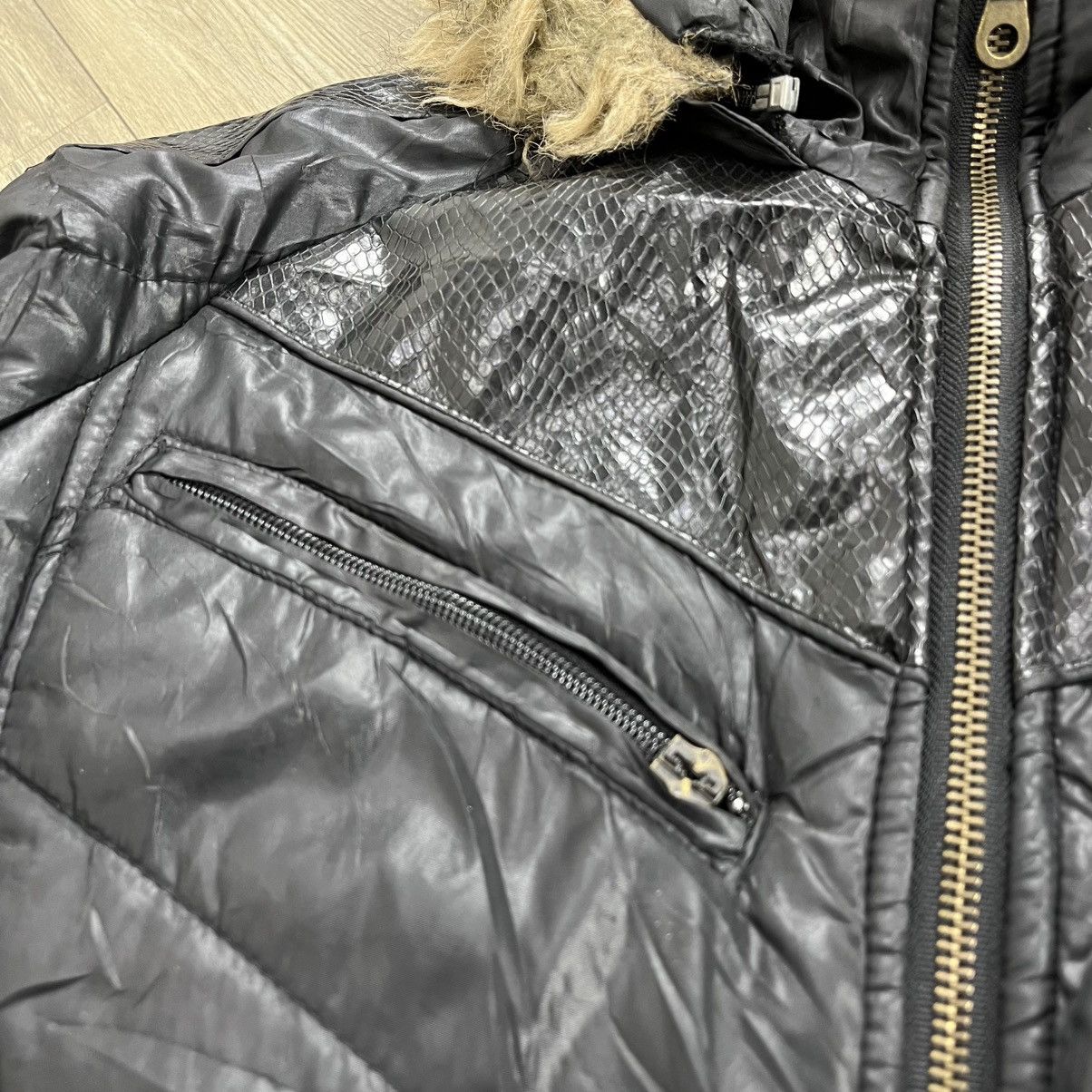 20471120 2000s Nylaus Fur Bono Jacket Punk Ifsixwasnine Goa Lgb Style Size US L / EU 52-54 / 3 - 13 Thumbnail