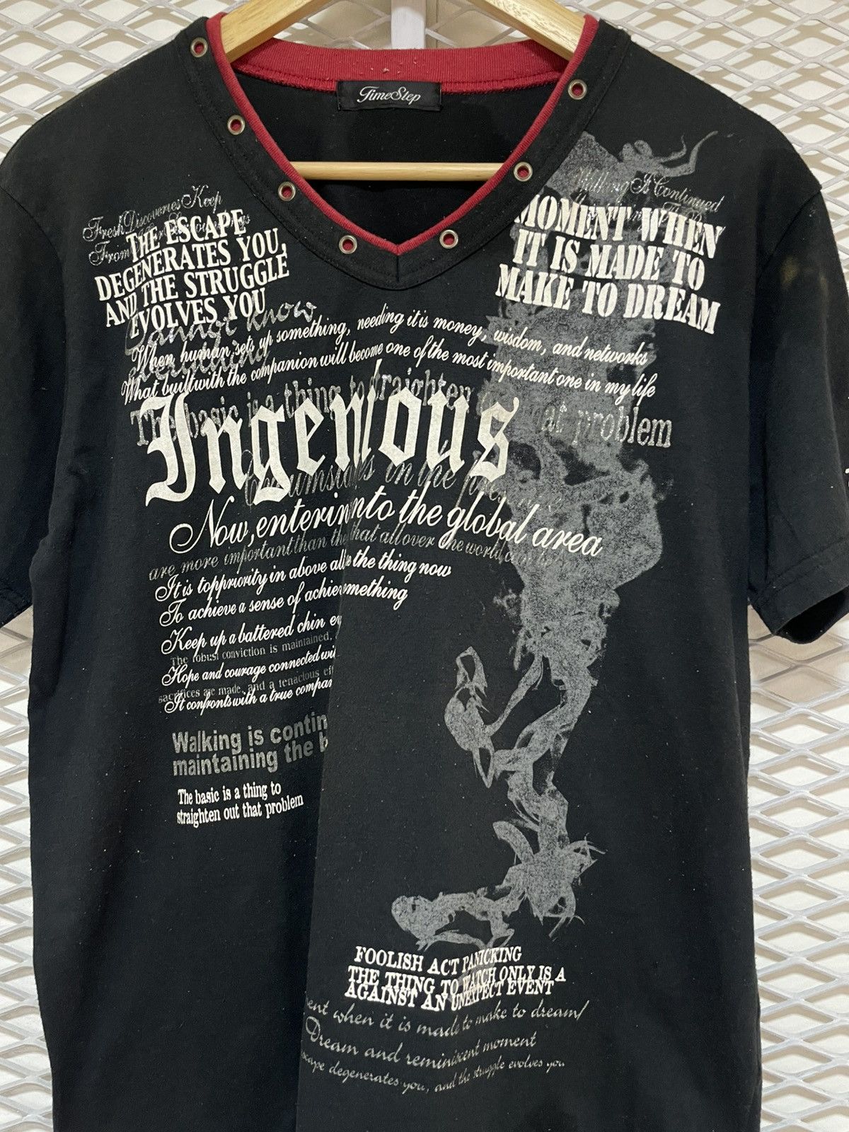 20471120 JAPANESE BRAND TIME STEP Y2K PUNK STYLE TSHIRT Size US L / EU 52-54 / 3 - 4 Thumbnail