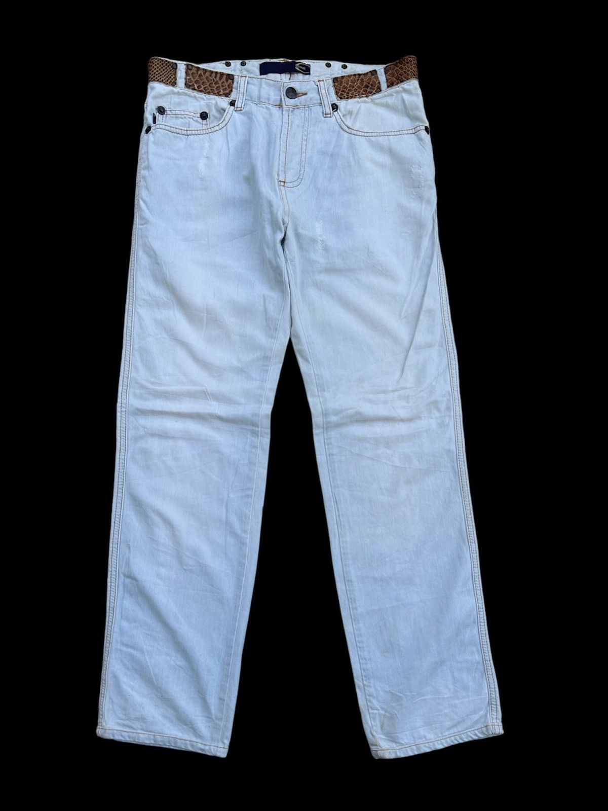 Roberto Cavalli Roberto Cavalli Just Cavalli Snake Distressed jeans Size US 30 / EU 46 - 2 Thumbnail
