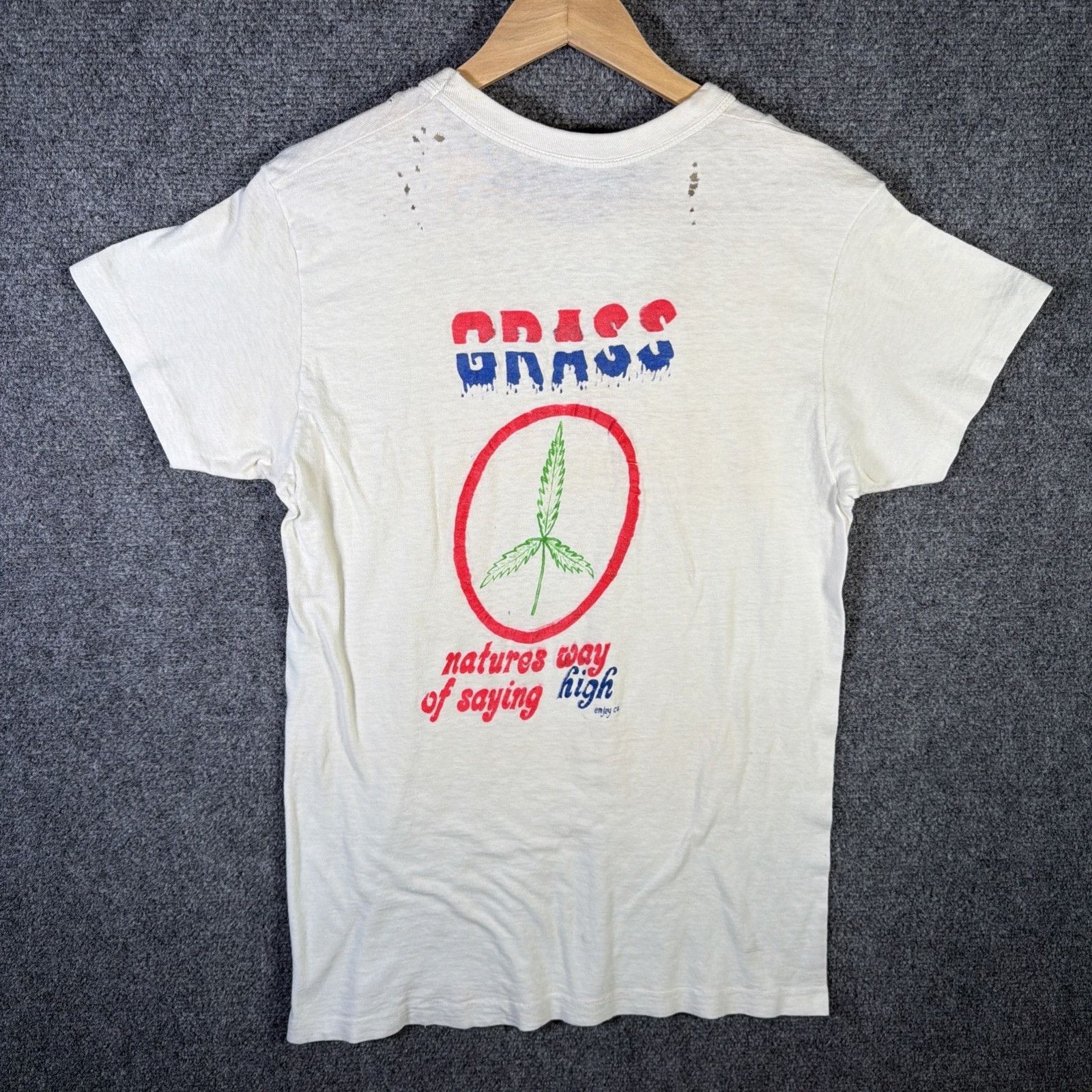 Hanes True Vintage Hanes Shirt Mens Medium White 60s Weed Nature Size US M / EU 48-50 / 2 - 1 Thumbnail