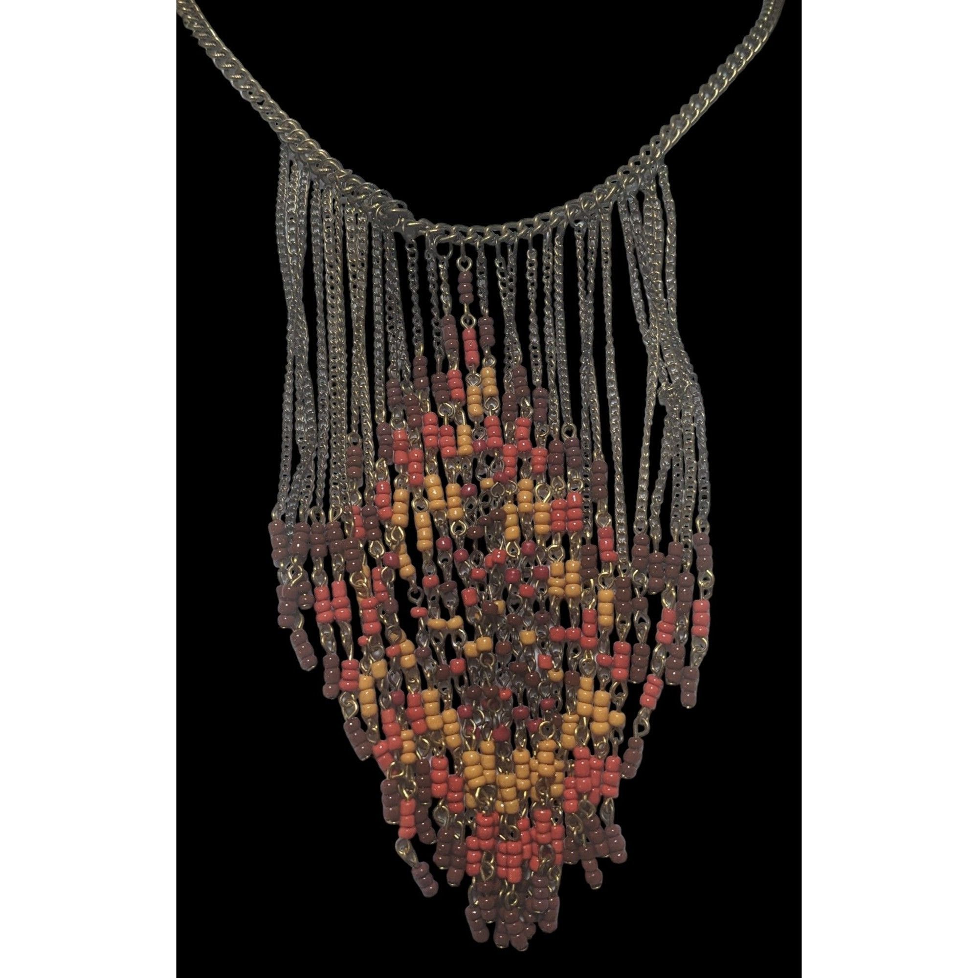 Other Boho Chic Beaded Fringe Necklace Size ONE SIZE - 2 Thumbnail