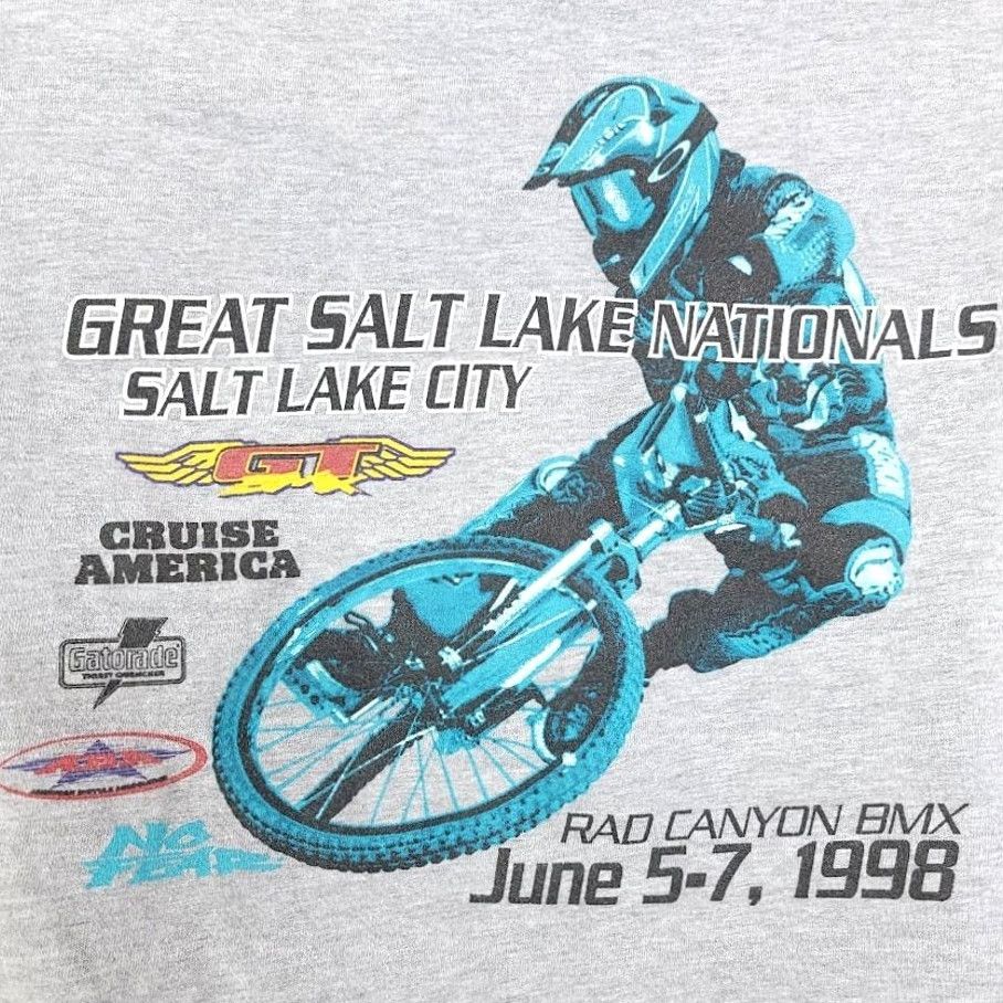 No Fear VINTAGE No Fear BMX T Shirt Mens Medium 90s 1998 Nationals Gray Cotton Short Sleeve Crew Neck Double-Sided Size US M / EU 48-50 / 2 - 5 Thumbnail