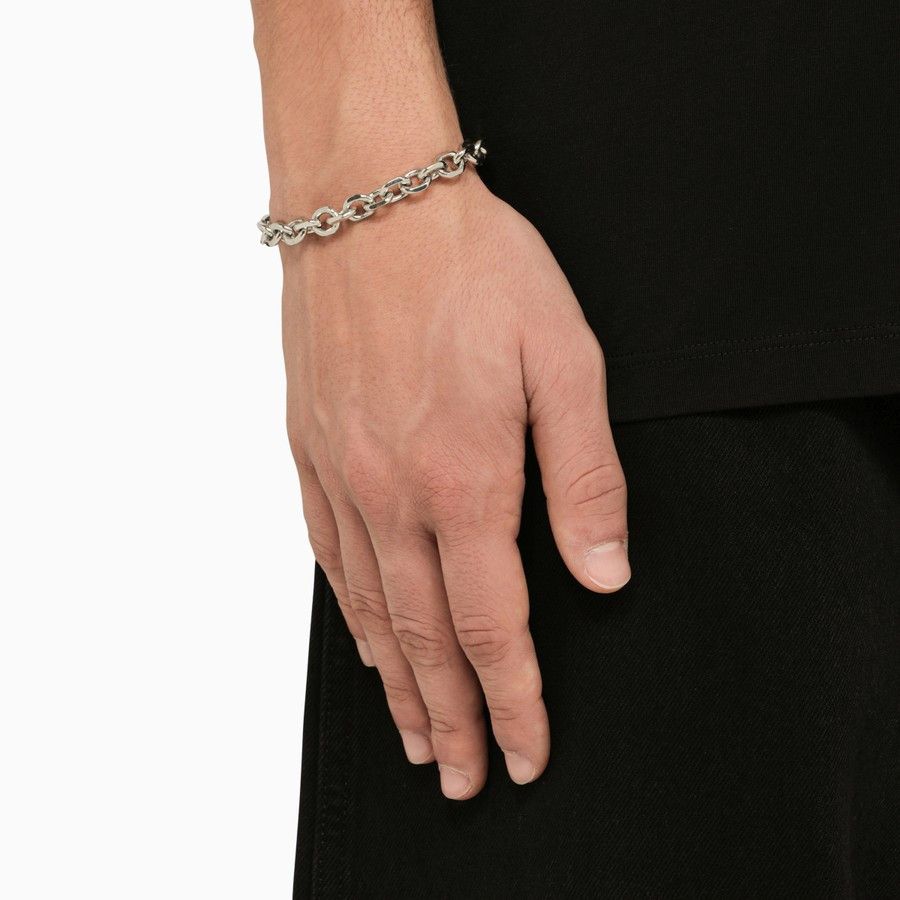 Emanuele Bicocchi o1d2blof0225 Size: L / Skull Chain Bracelet in Silver Size ONE SIZE - 2 Thumbnail