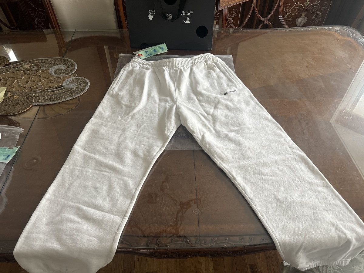 Off-White Off White Black Stripe Sweatpants Size US 36 / EU 52 - 1 Thumbnail