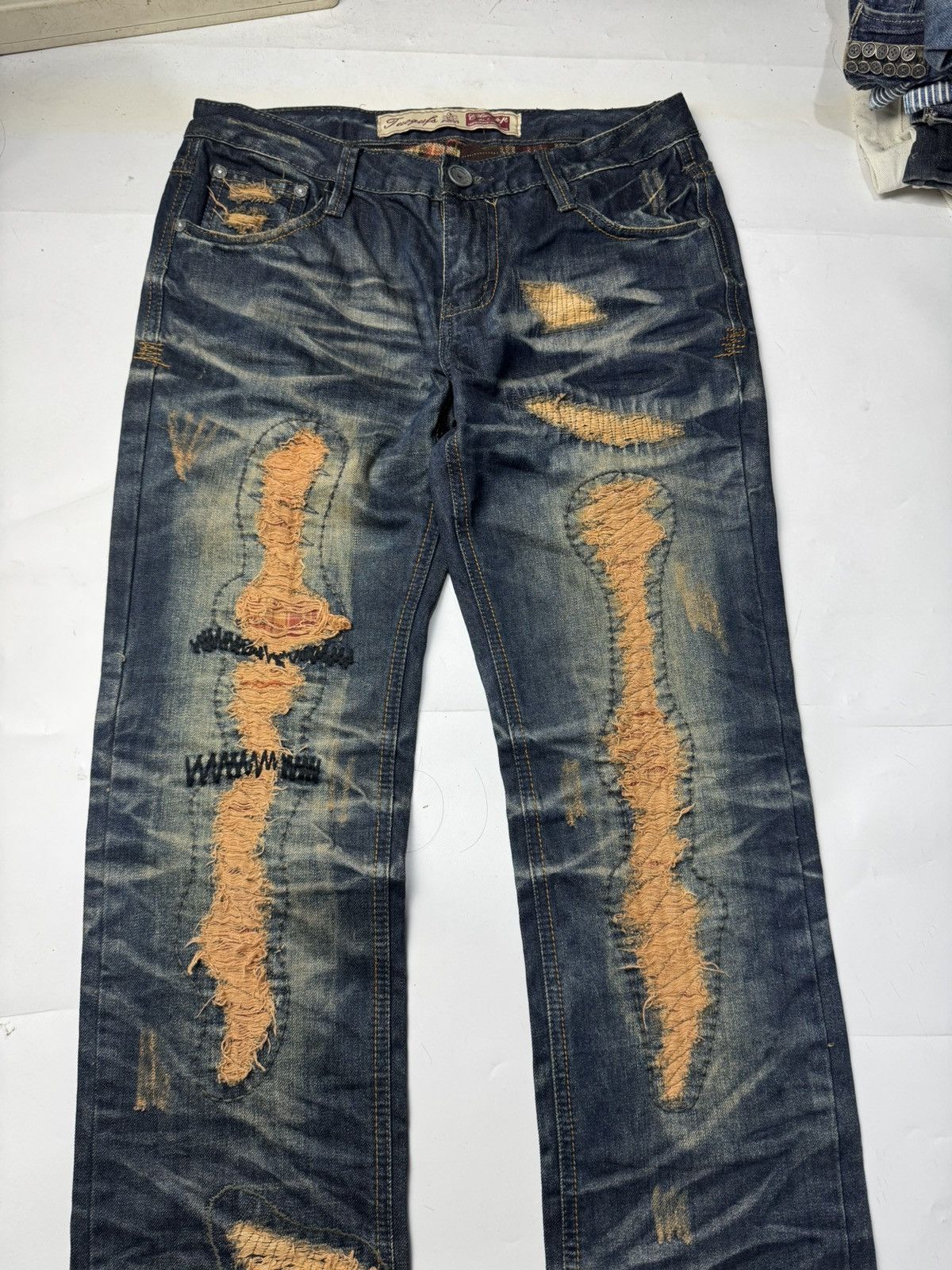 If Six Was Nine Japanese TuoGu Denim Distressed Styled Size US 29 - 3 Thumbnail
