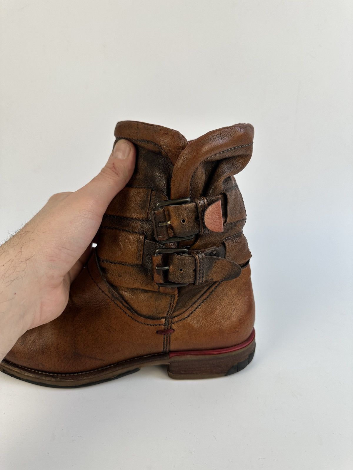 A.S.98 Airstep A.S.98 Pelle Boots Stivali Donna Taglia Biker Moto Size US 9 / IT 39 - 11 Thumbnail