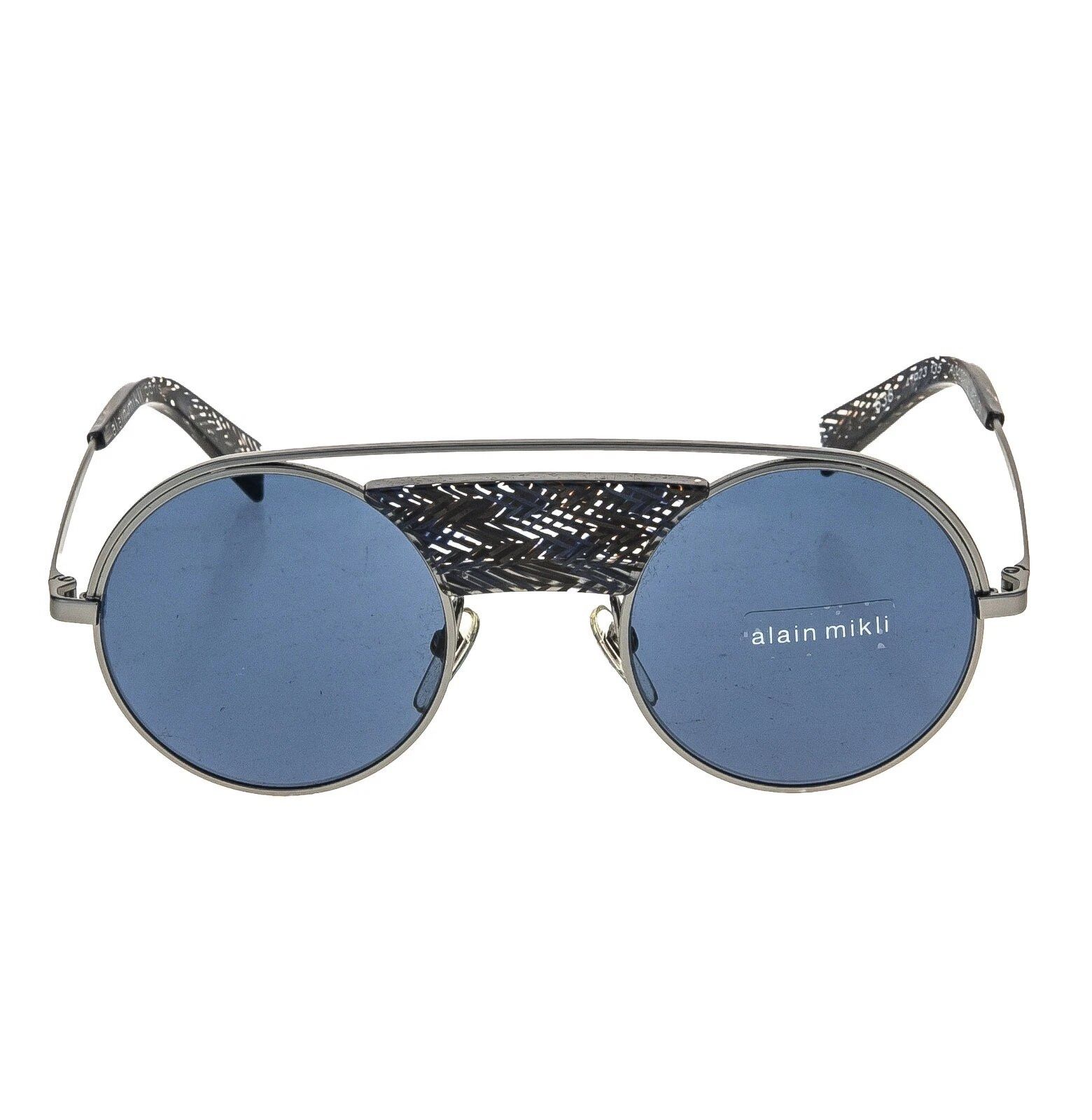 Alain Mikli ALAIN MIKLI Paris A04002 4002 Round Gunmetal Blue Sunglasses Size ONE SIZE - 8 Thumbnail