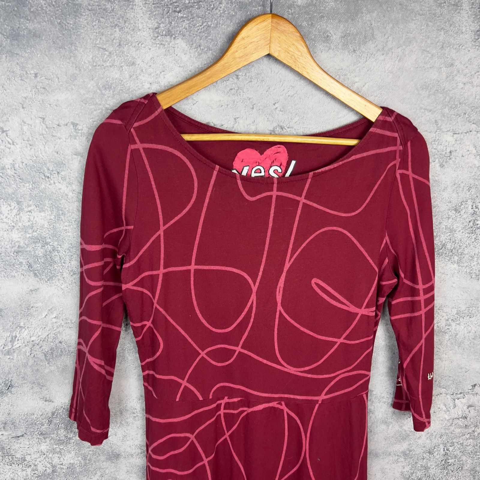 Desigual Desigual Women's Dress Red Size L Long Sleeve` Size L / US 10 / IT 46 - 2 Thumbnail