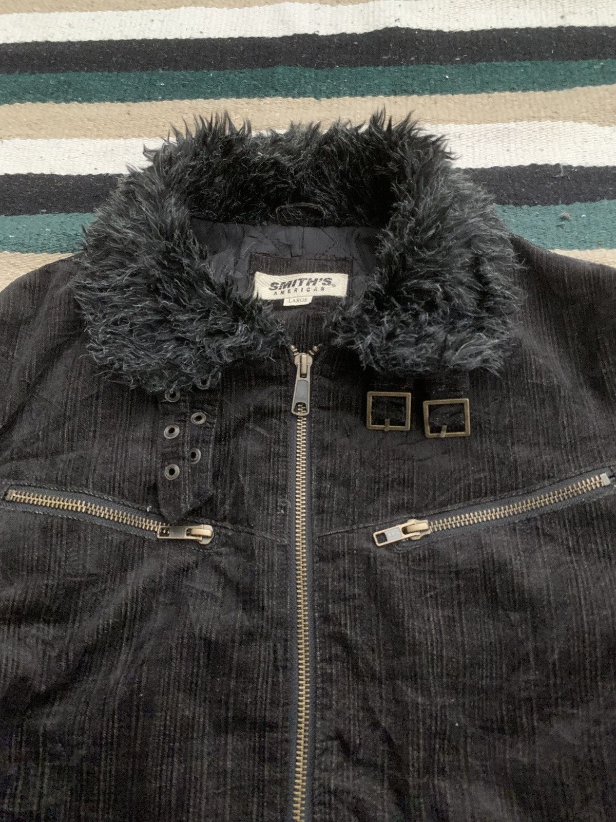 Smith's American Smiths American FUR JACKET GOTHIC PUNK Style Size US L / EU 52-54 / 3 - 21 Thumbnail