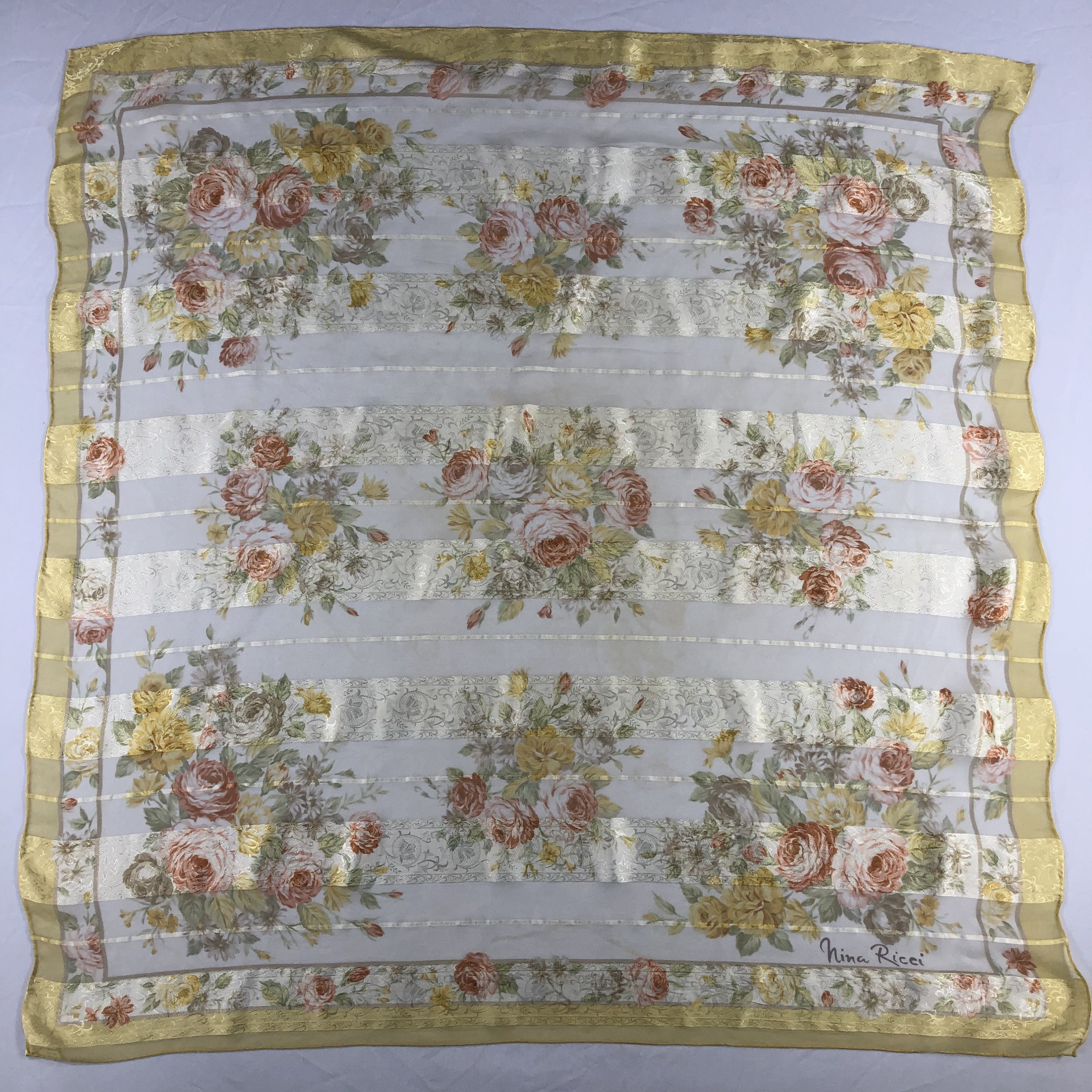 Nina Ricci Vintage Nina Ricci Silk Scarf Size ONE SIZE - 2 Thumbnail