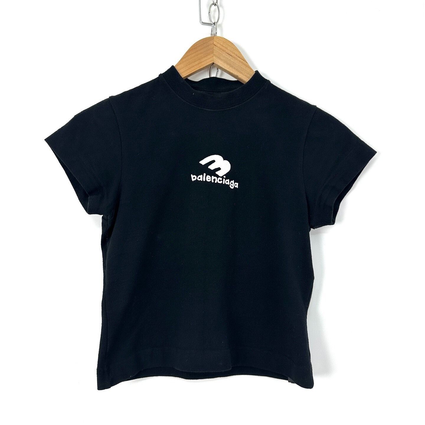 Balenciaga Balenciaga Women's Black Logo Print T-Shirt Size S / US 4 / IT 40 - 1 Thumbnail