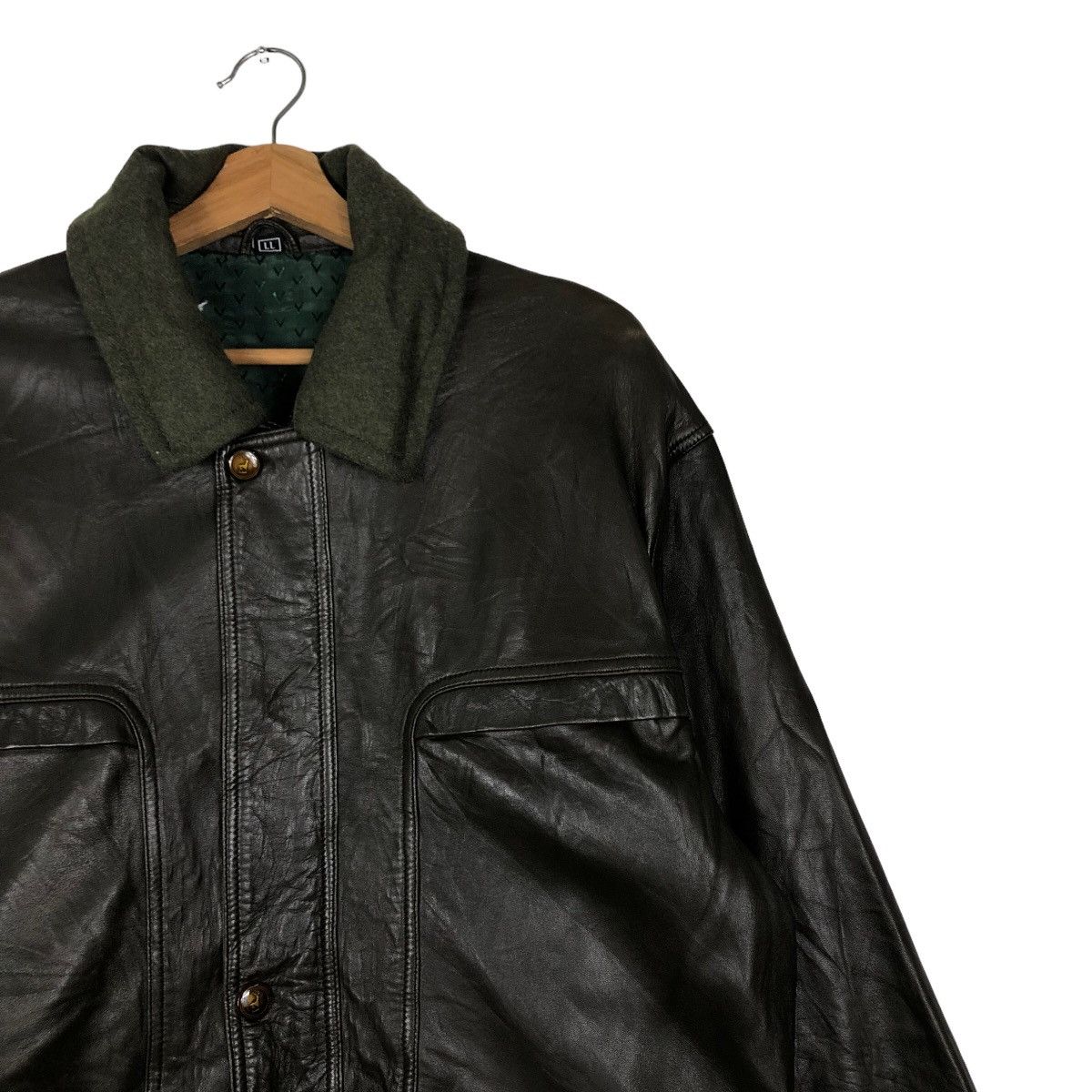 Japanese Brand 🔥Vtg Leather Jacket Biker Bondage Cargo Issey Miyake Japan Size US L / EU 52-54 / 3 - 6 Thumbnail